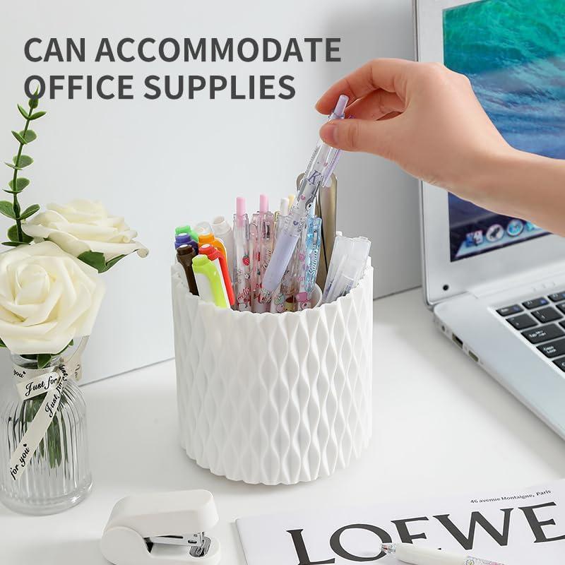 Organizador de Brochas de Maquillaje Imakmasion Rotatorio 360° 5 Compartimentos Blanco