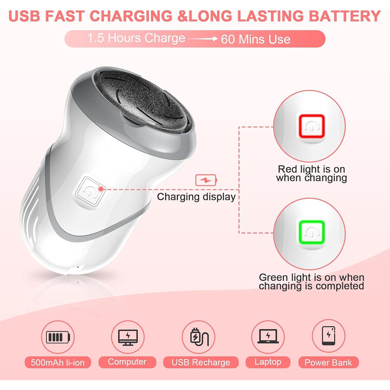 Removedor de Callos Eléctrico HQISTAR con Aspiración y 3 Cabezas