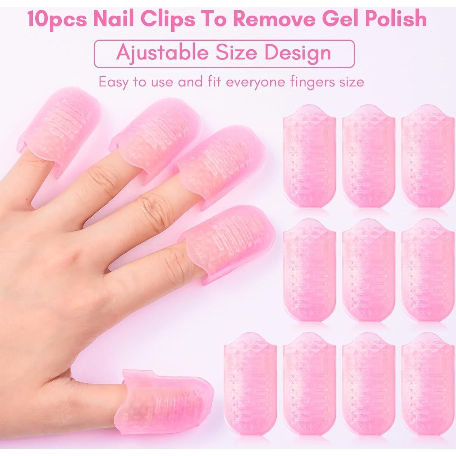 Kit de Remoción de Esmalte de Uñas Makartt 10 Pcs Rosa