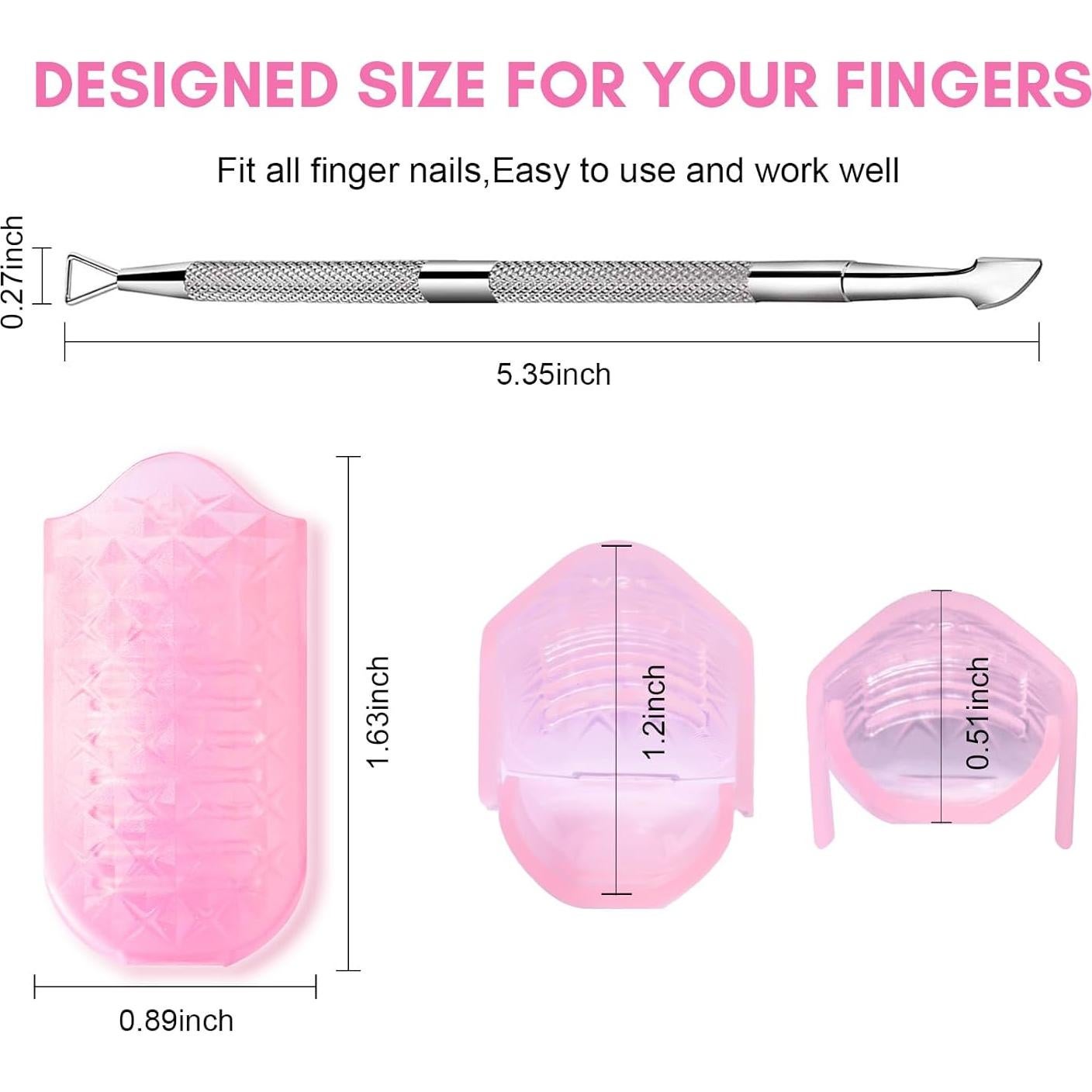 Kit de Remoción de Esmalte de Uñas Makartt 10 Pcs Rosa