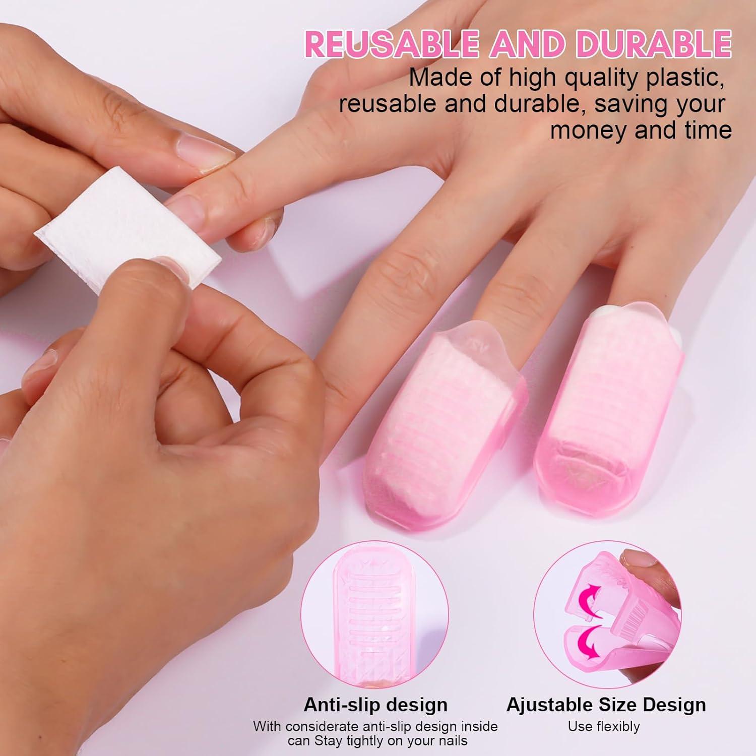 Kit de Remoción de Esmalte de Uñas Makartt 10 Pcs Rosa
