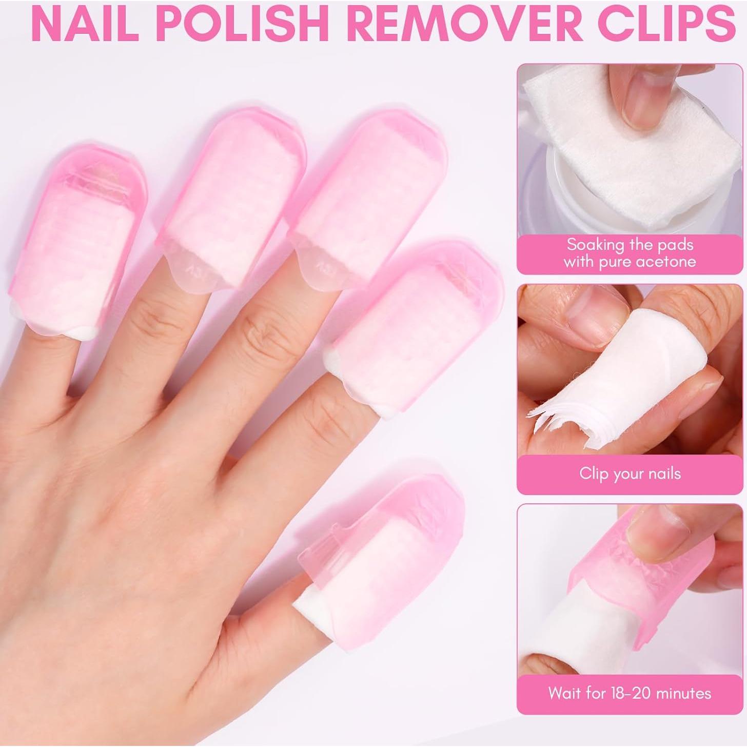 Kit de Remoción de Esmalte de Uñas Makartt 10 Pcs Rosa