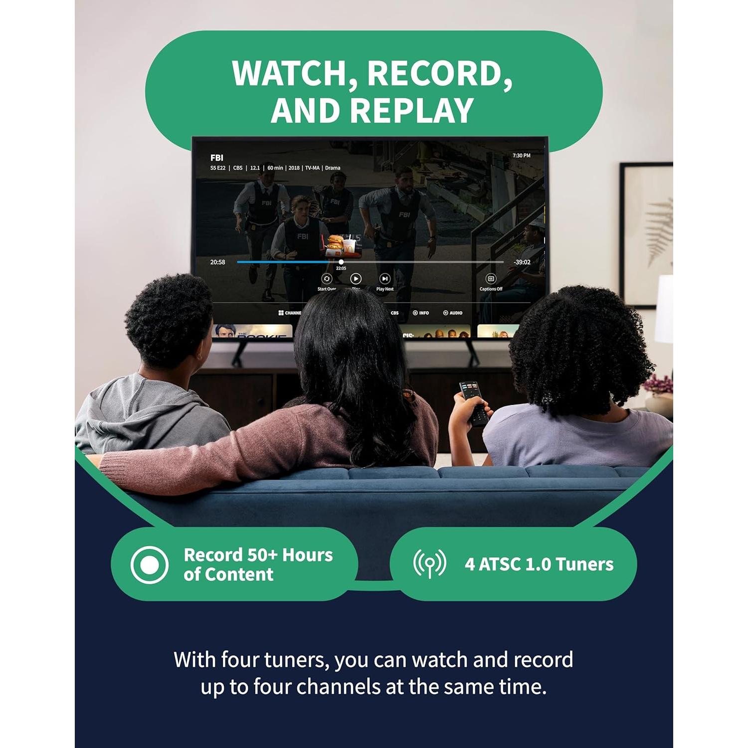 DVR Tablo 4 Sintonizadores + Antena 35 km - Graba TV en Vivo