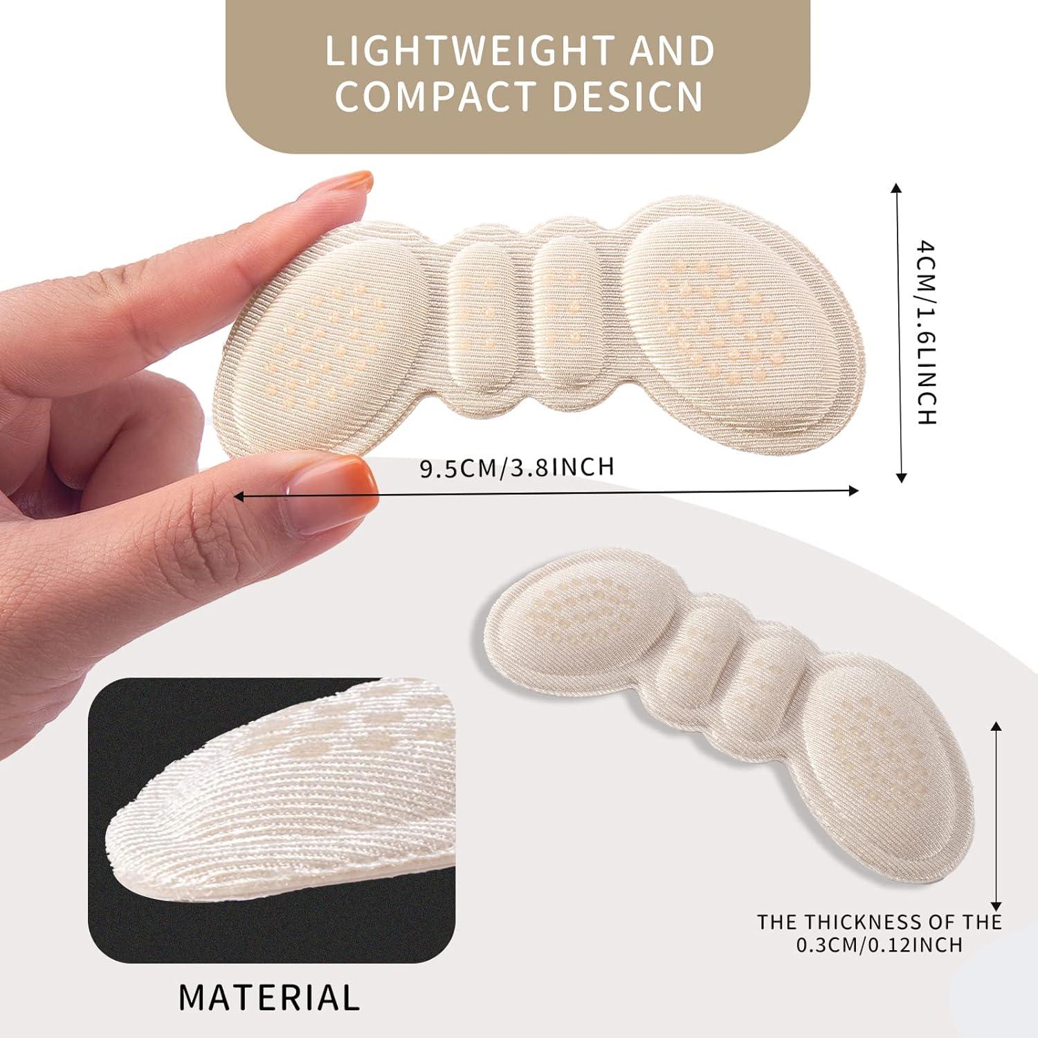 4 Pares Almohadillas para Talones EIRMAT Beige Antideslizantes