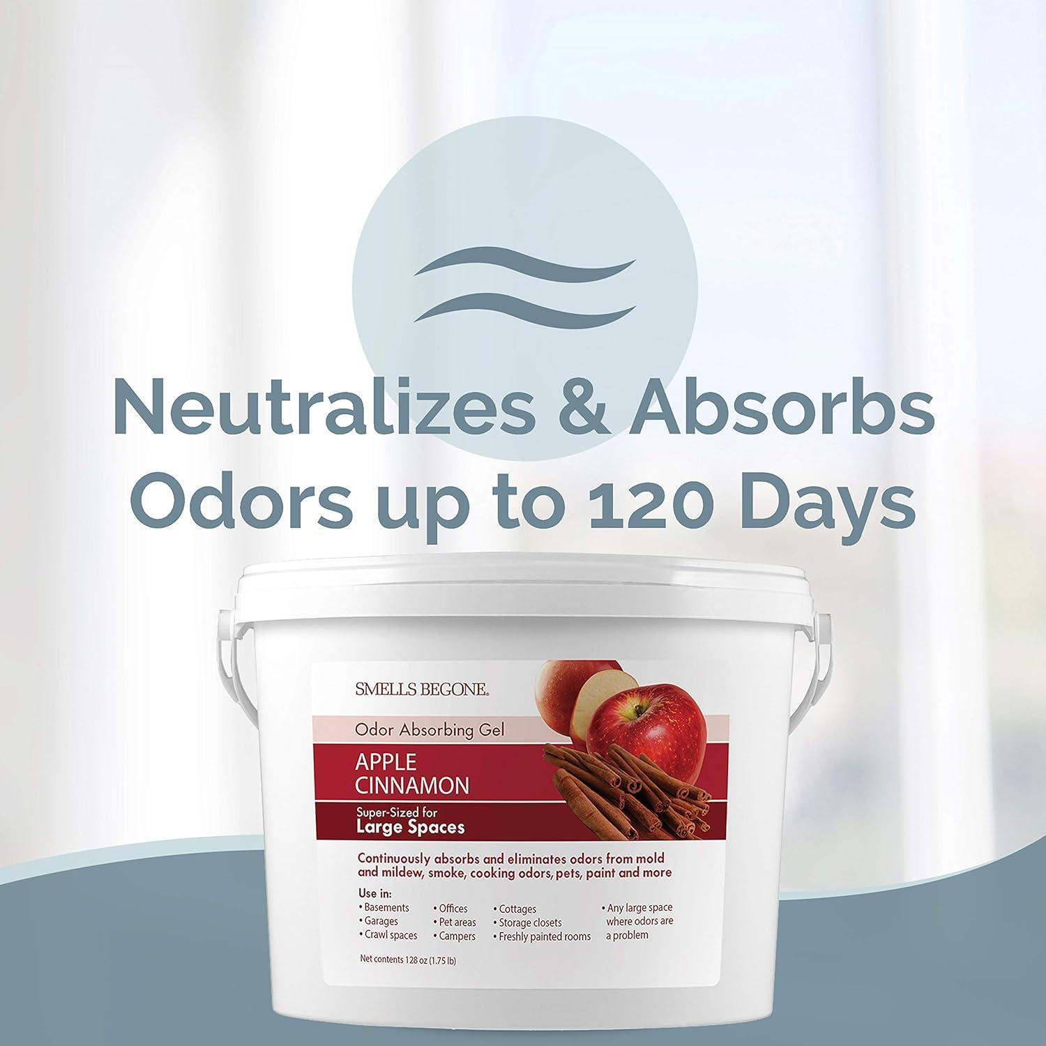 Gel Absorbente de Olores SMELLS BEGONE 3.86 kg - Manzana y Canela