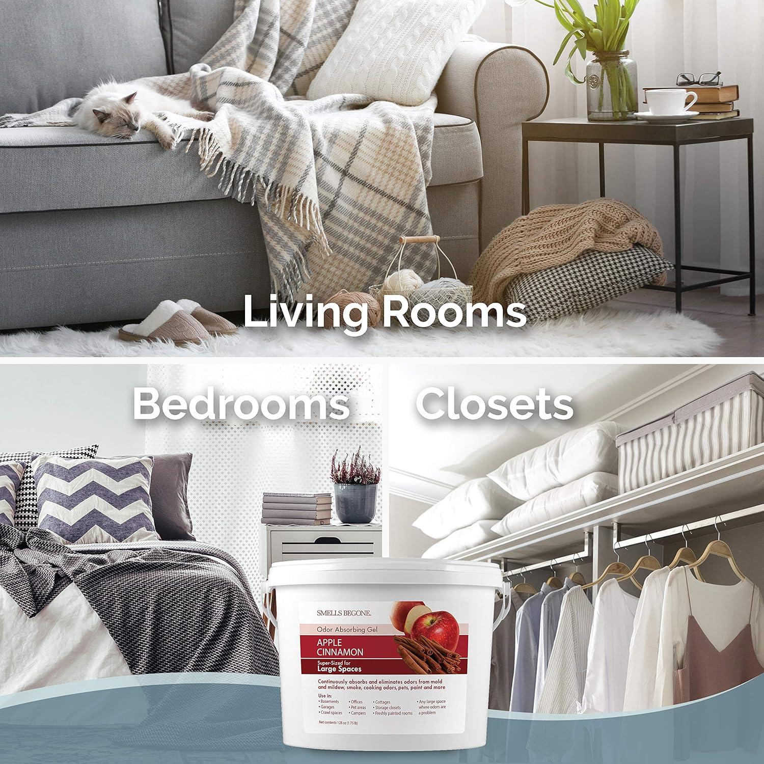 Gel Absorbente de Olores SMELLS BEGONE 3.86 kg - Manzana y Canela