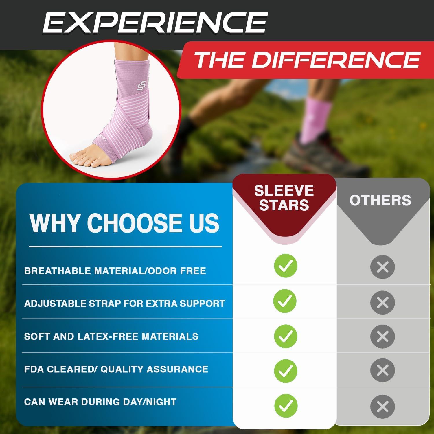 Faja de Tobillo Sleeve Stars para Alivio de Fascitis Plantar
