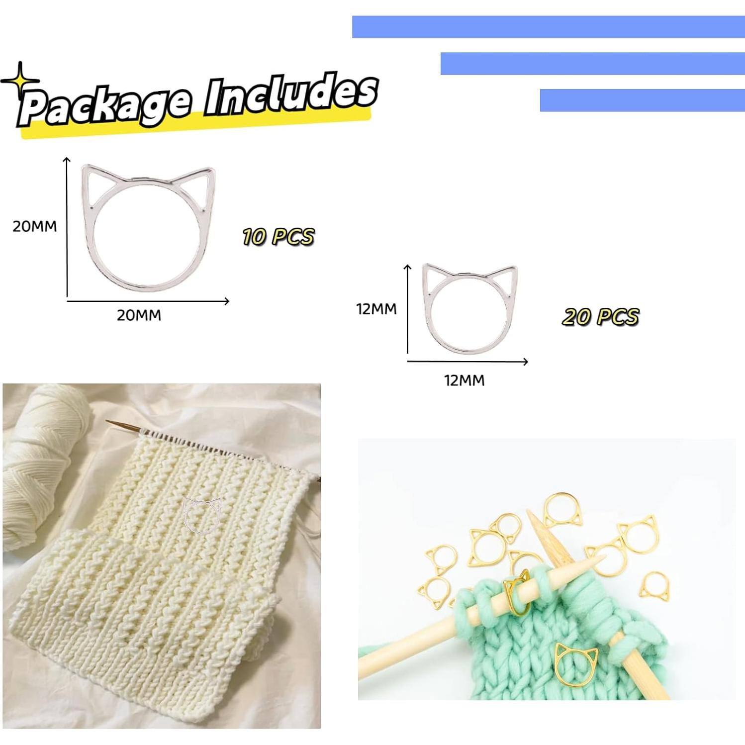 Marcadores de Puntos de Costura Hilsayum 30 Piezas Metal