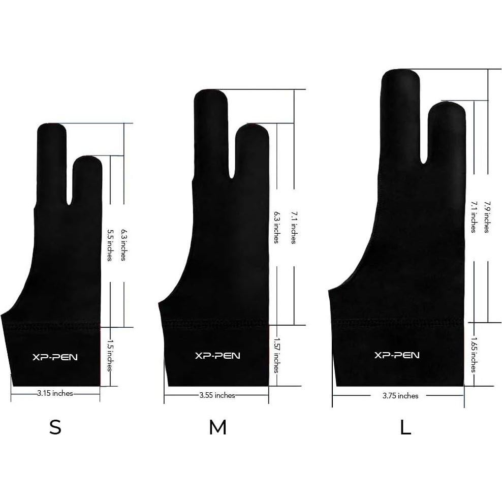 Guante de Dibujo XP-PEN AC08 Negro Tamaño L para Tableta Gráfica