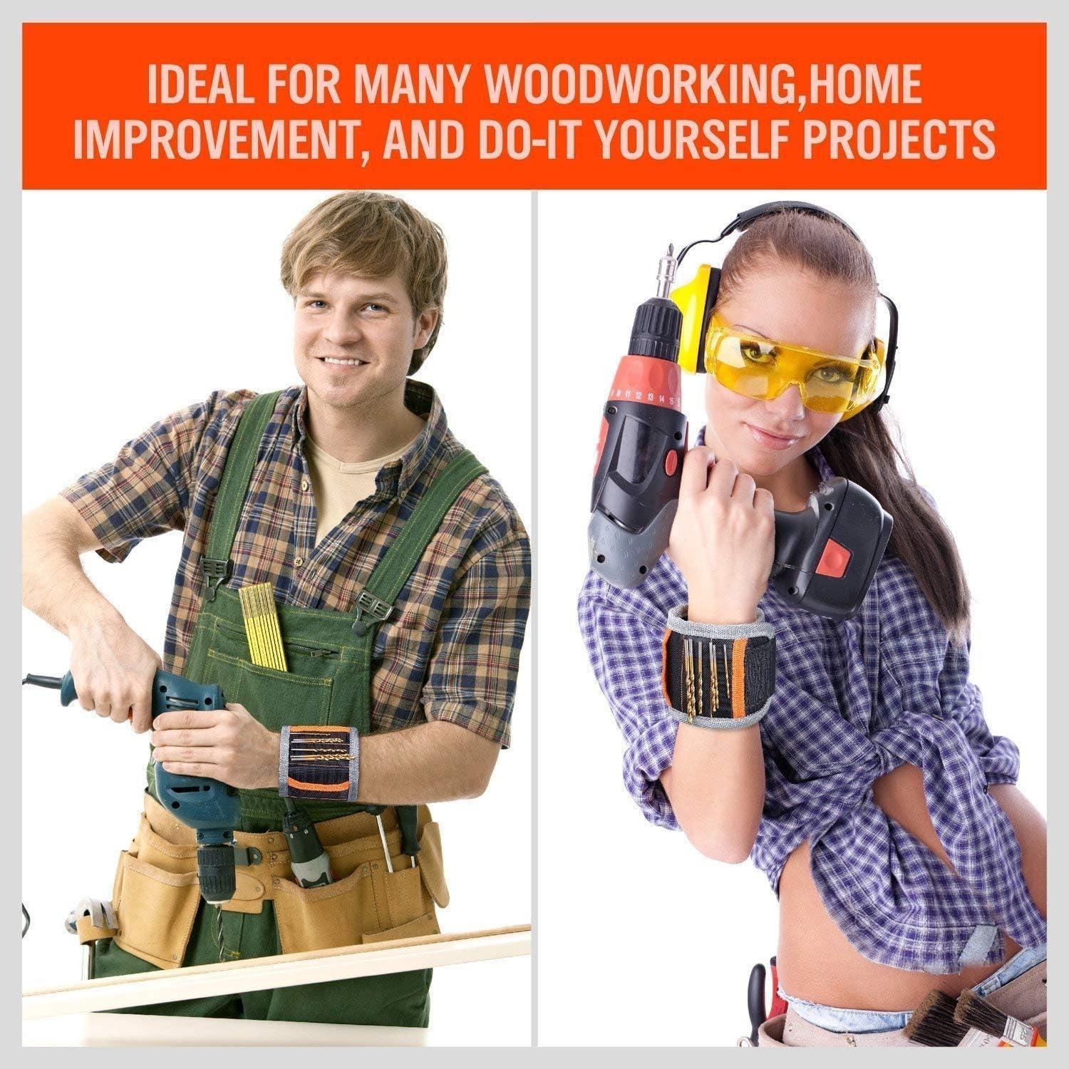 Banda de Muñeca Magnética HORUSDY 2PCS con 10 Imanes Fuertes