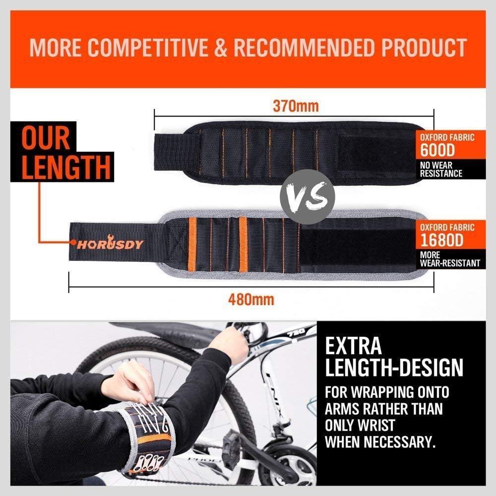 Banda de Muñeca Magnética HORUSDY 2PCS con 10 Imanes Fuertes