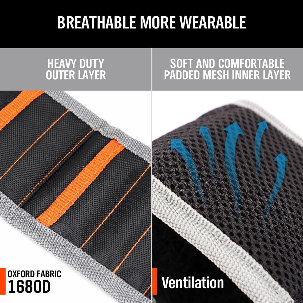 Banda de Muñeca Magnética HORUSDY 2PCS con 10 Imanes Fuertes