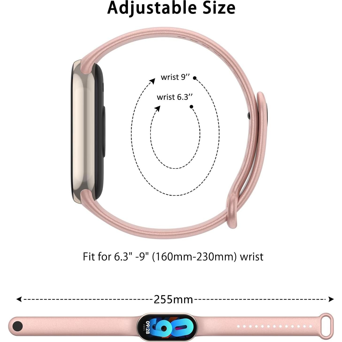 Correas de Silicona Tobfit para Xiaomi Mi Band 8 - 3 Piezas