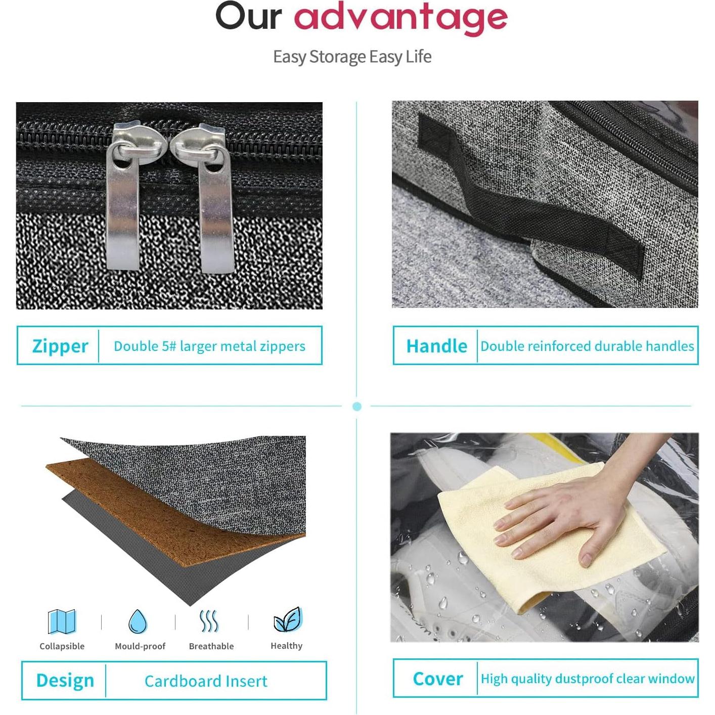 Onlyeasy Bolsa de Almacenamiento de Zapatos 2 Piezas 86x60cm