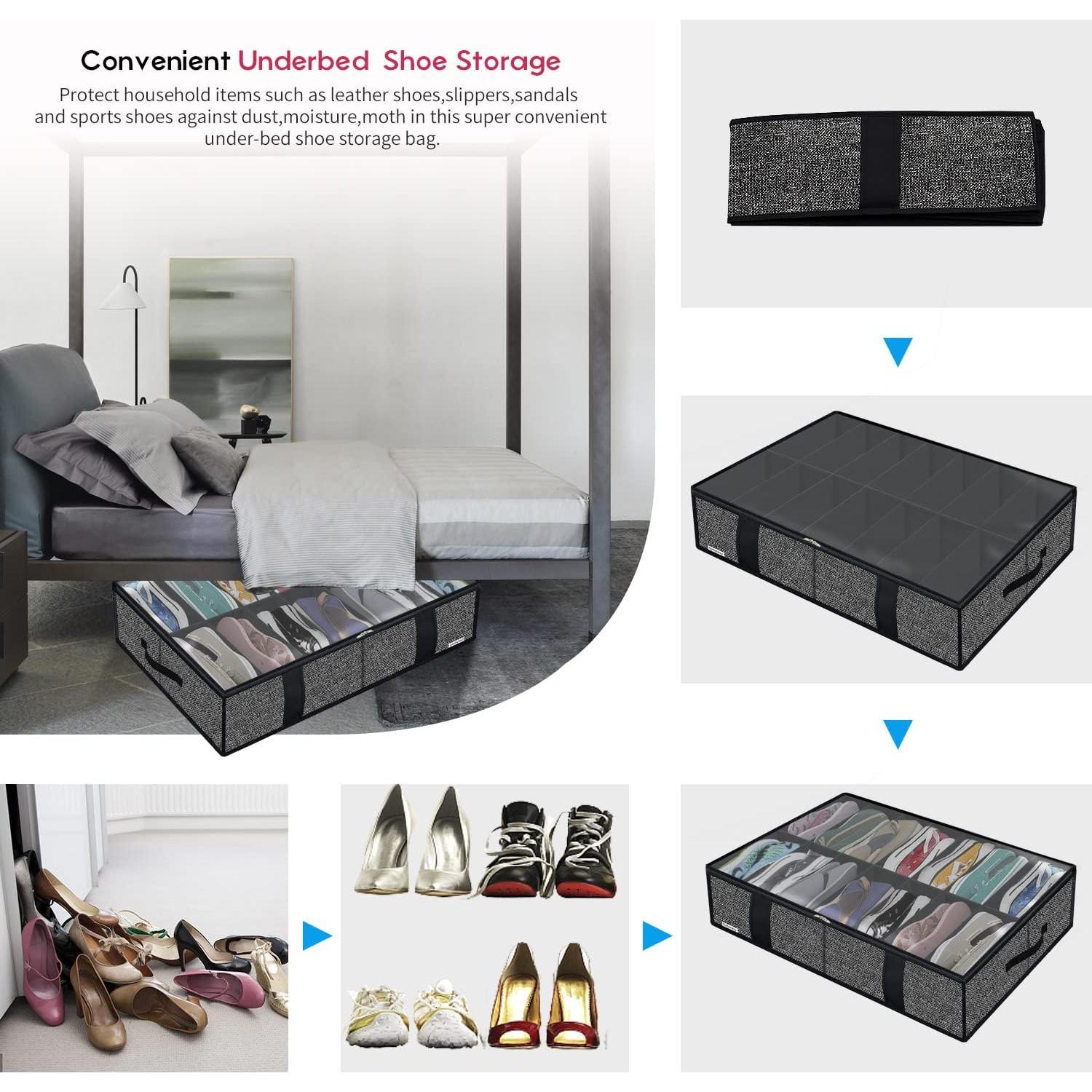 Onlyeasy Bolsa de Almacenamiento de Zapatos 2 Piezas 86x60cm