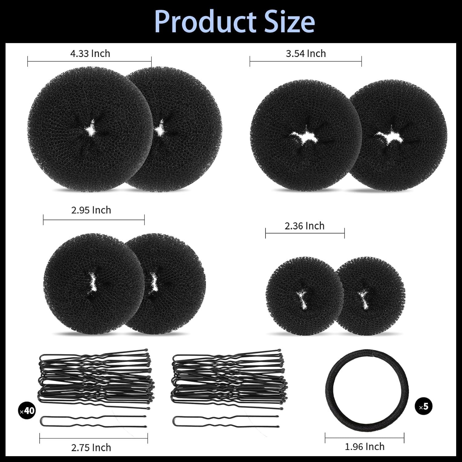 Juego de Hacedores de Moños FANDAMEI - 8 Piezas con Horquillas y Gomas