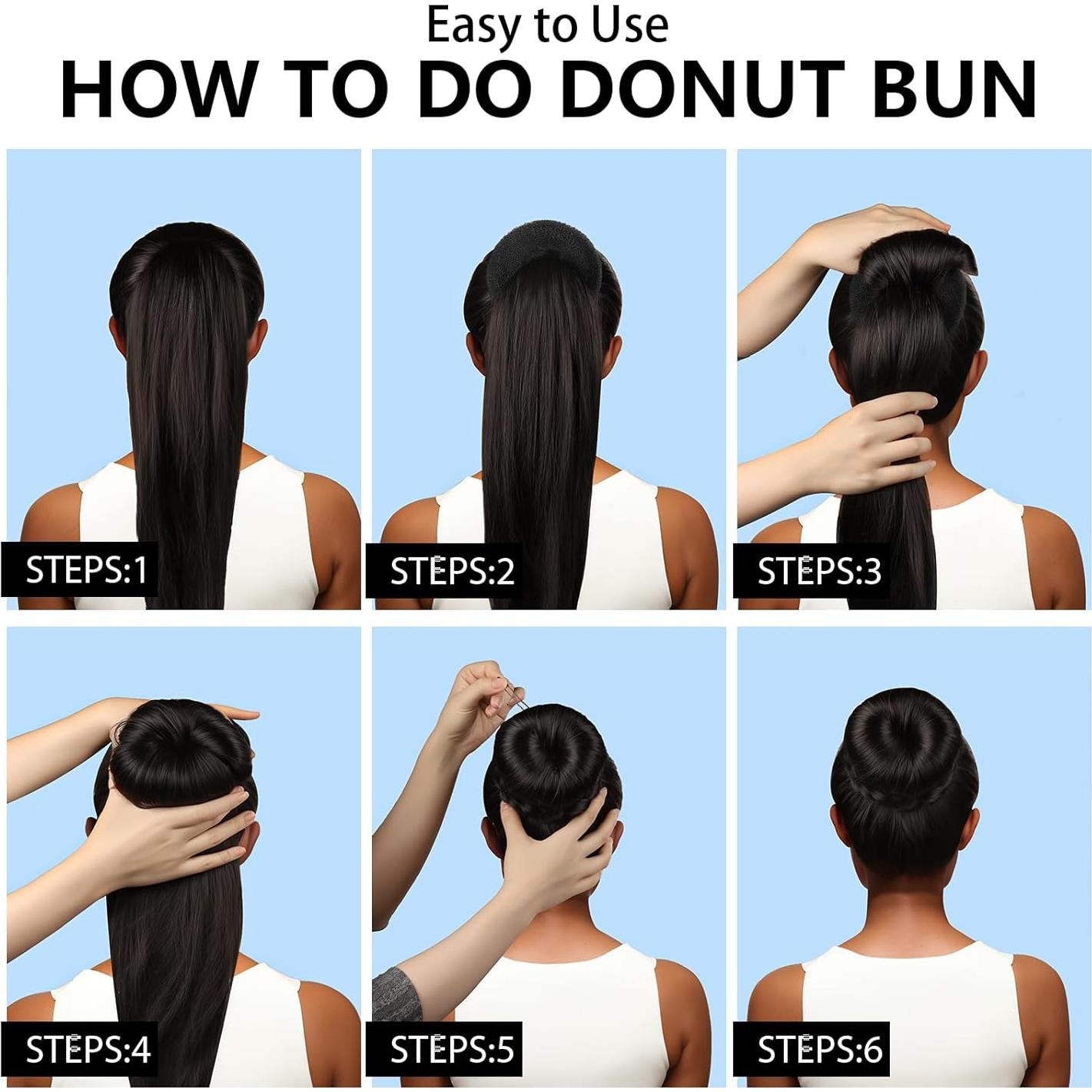 Juego de Hacedores de Moños FANDAMEI - 8 Piezas con Horquillas y Gomas