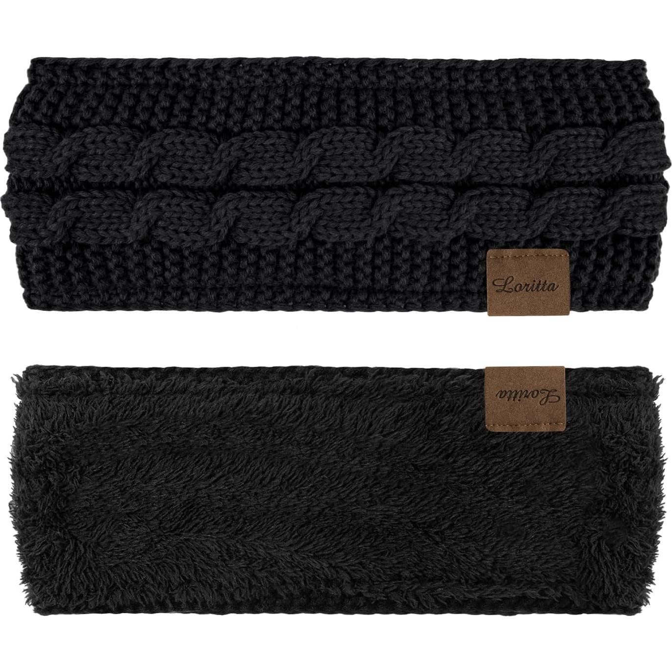 Diadema Térmica para Mujeres Loritta - Tejida en Cable, Suave y Cálida