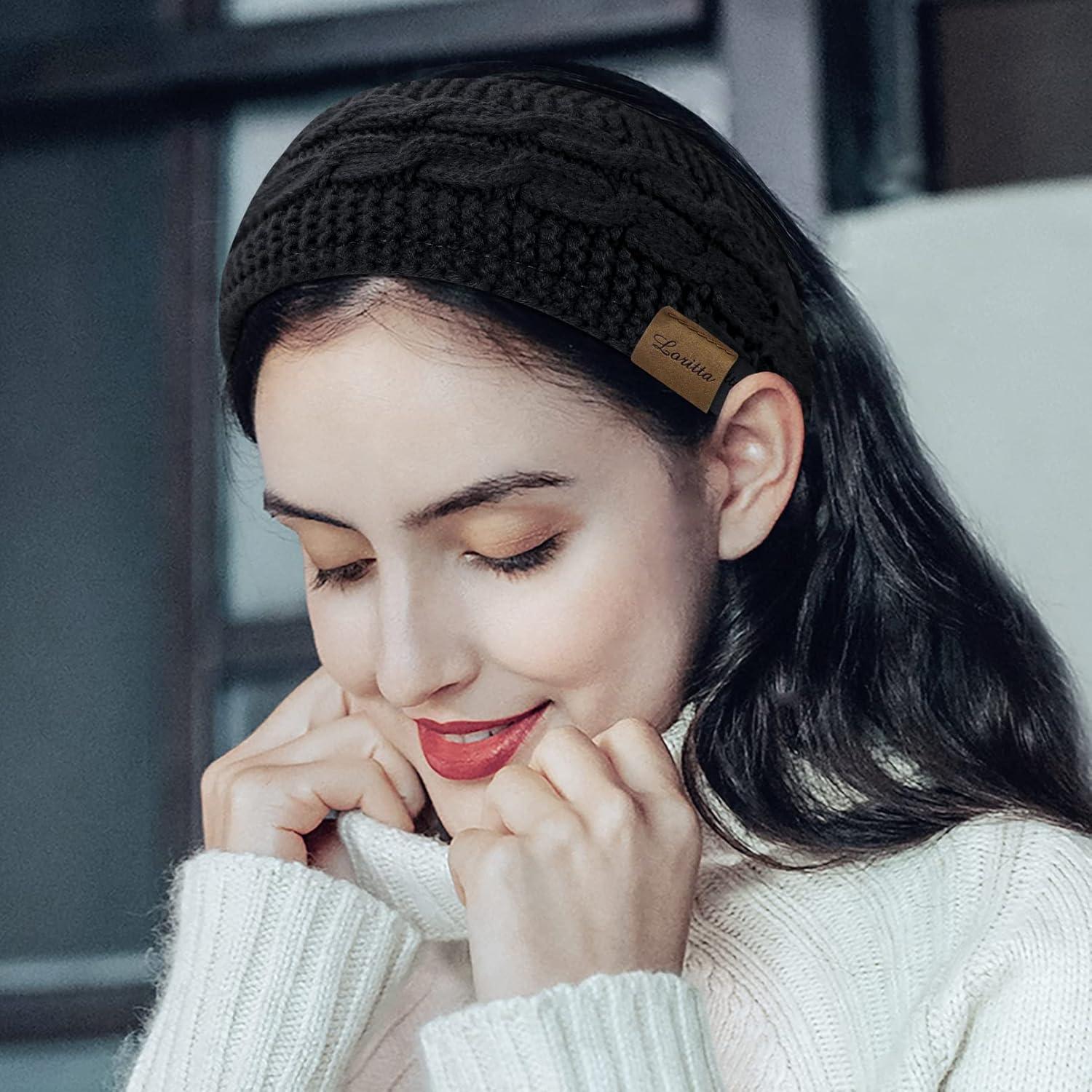 Diadema Térmica para Mujeres Loritta - Tejida en Cable, Suave y Cálida