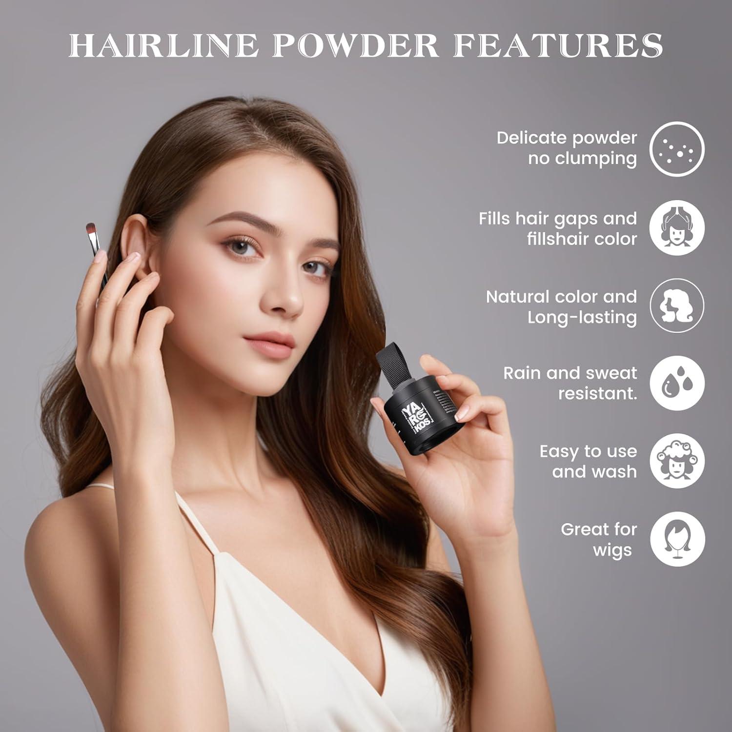 Polvo de Sombra para Cabello Yargkos Castaño Claro 3.98g