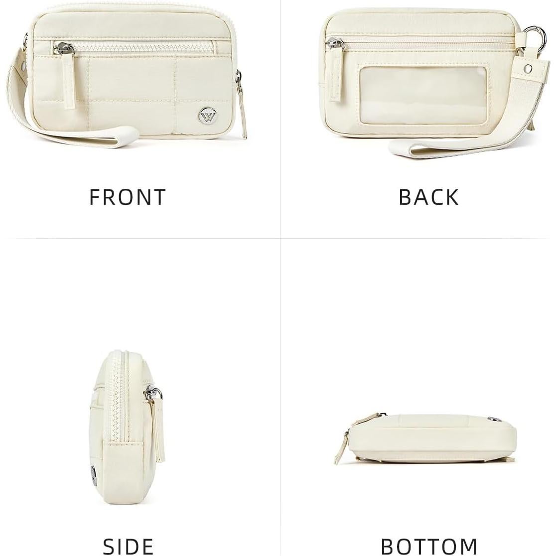 Billetera de muñeca WESTBRONCO para mujeres con RFID - Beige