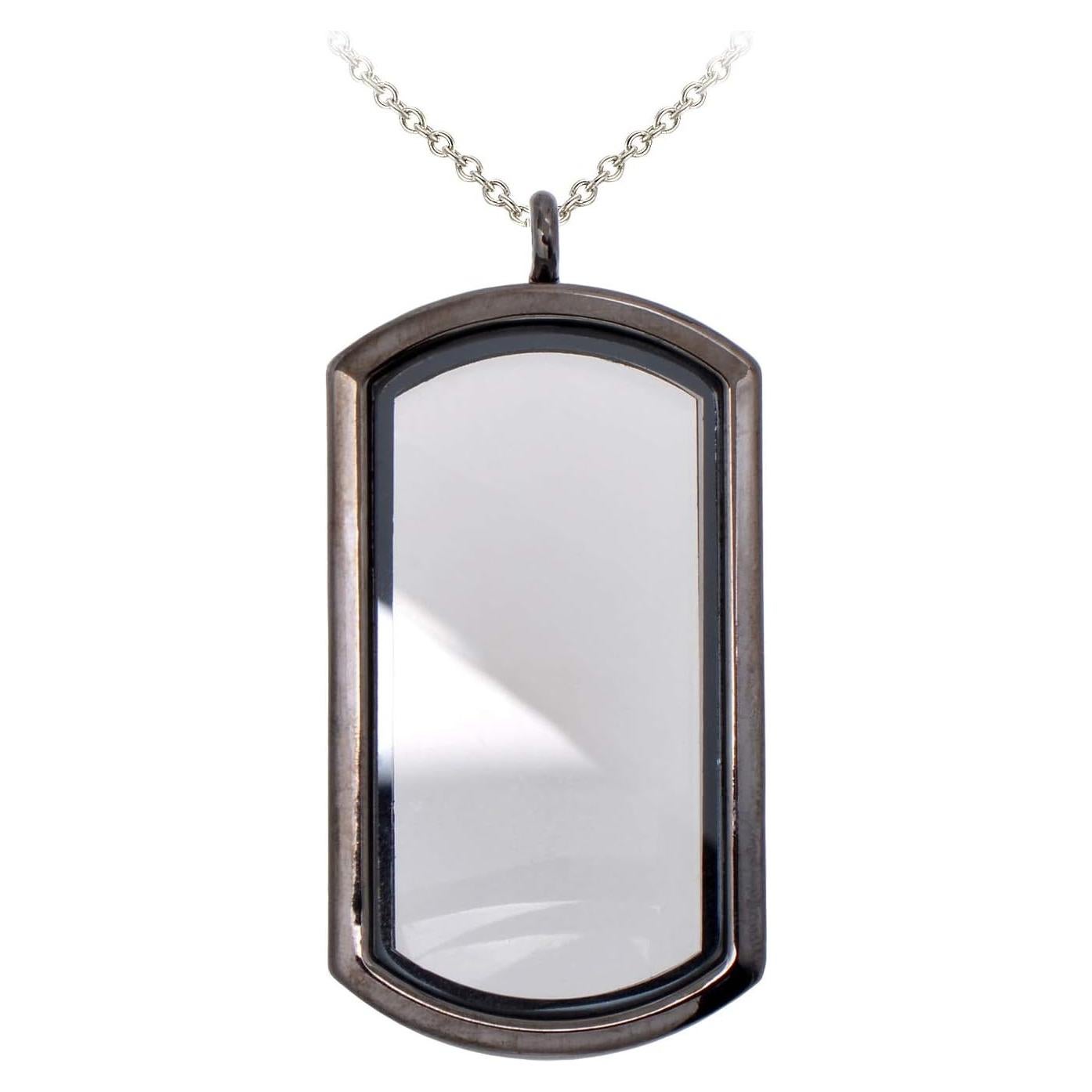 Collar Locket Rectangular Magnético JAYP con Cadena 43 cm