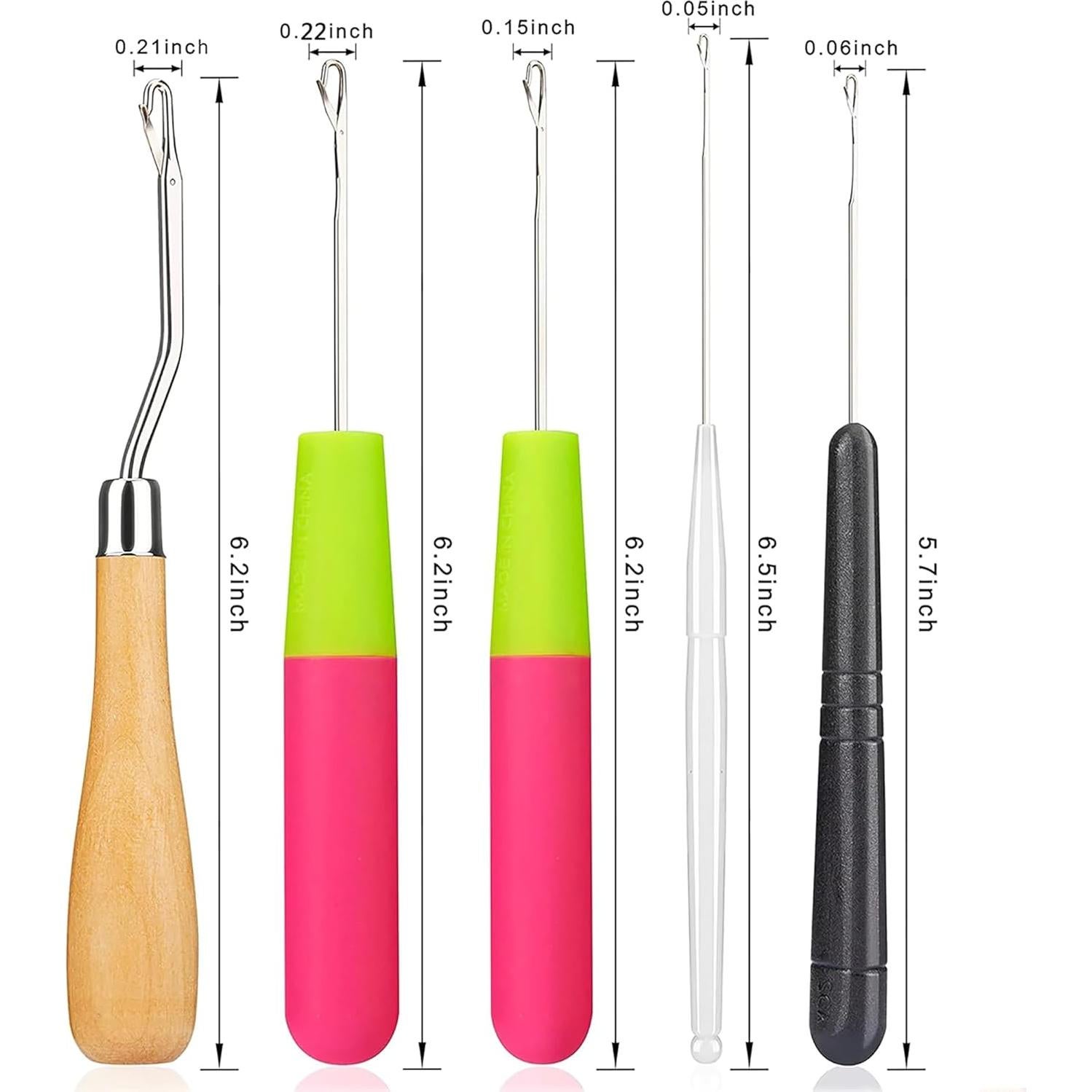 Juego de 5 Ganchos de Crochet CLHJINRUOLIU para Dreadlocks