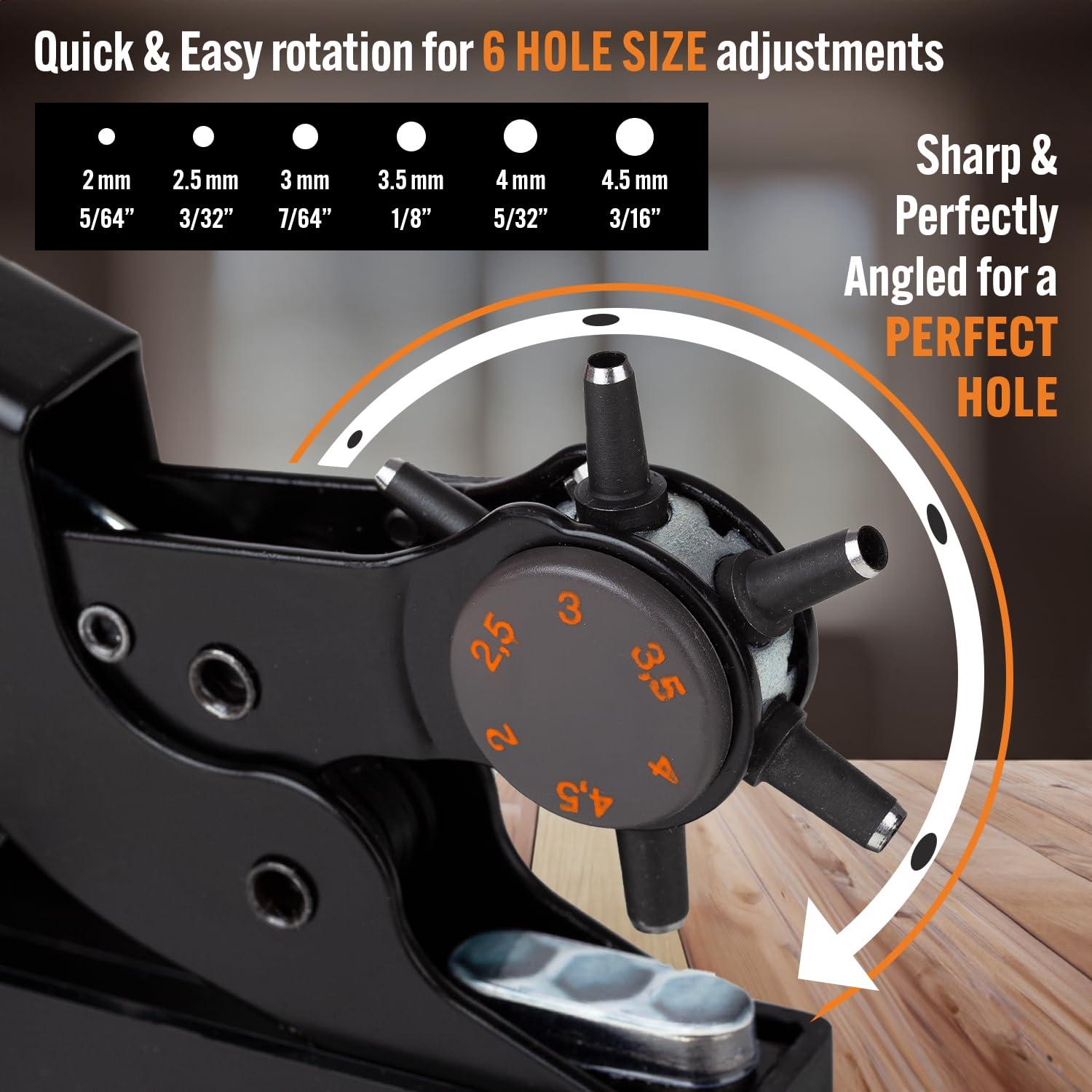 Perforador de Agujeros de Escritorio Pro-Master para Cinturones