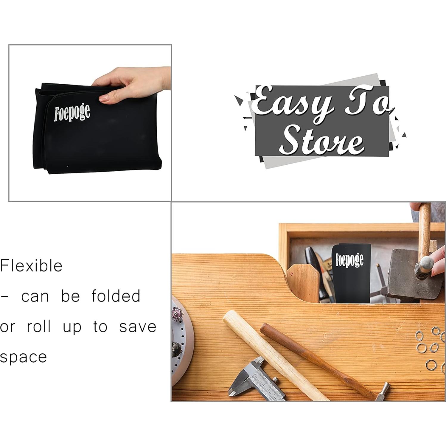 Alfombrilla de Silicona Antiadherente Foepoge 70.9x50.8cm Negra