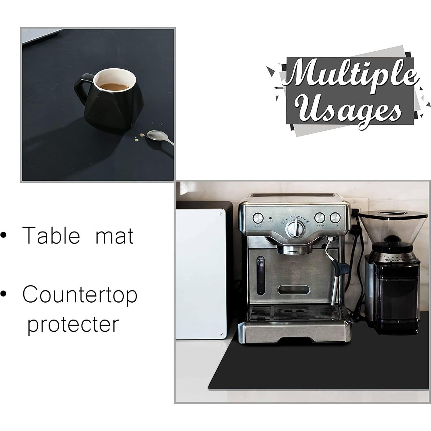 Alfombrilla de Silicona Antiadherente Foepoge 70.9x50.8cm Negra