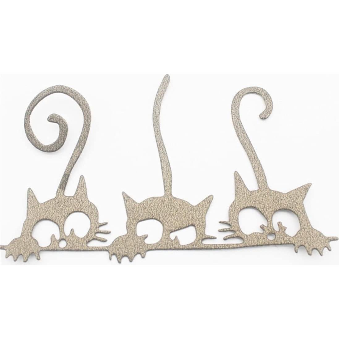 Troqueles de Corte de Metal Mvchifay para Tarjetas Gato 3 Pcs