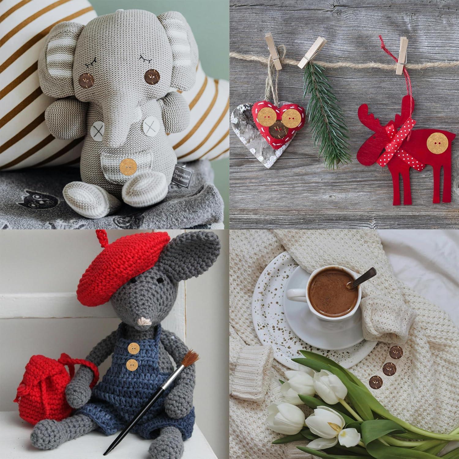 30 Botones de Concha de Coco Natural 30mm candeoLA