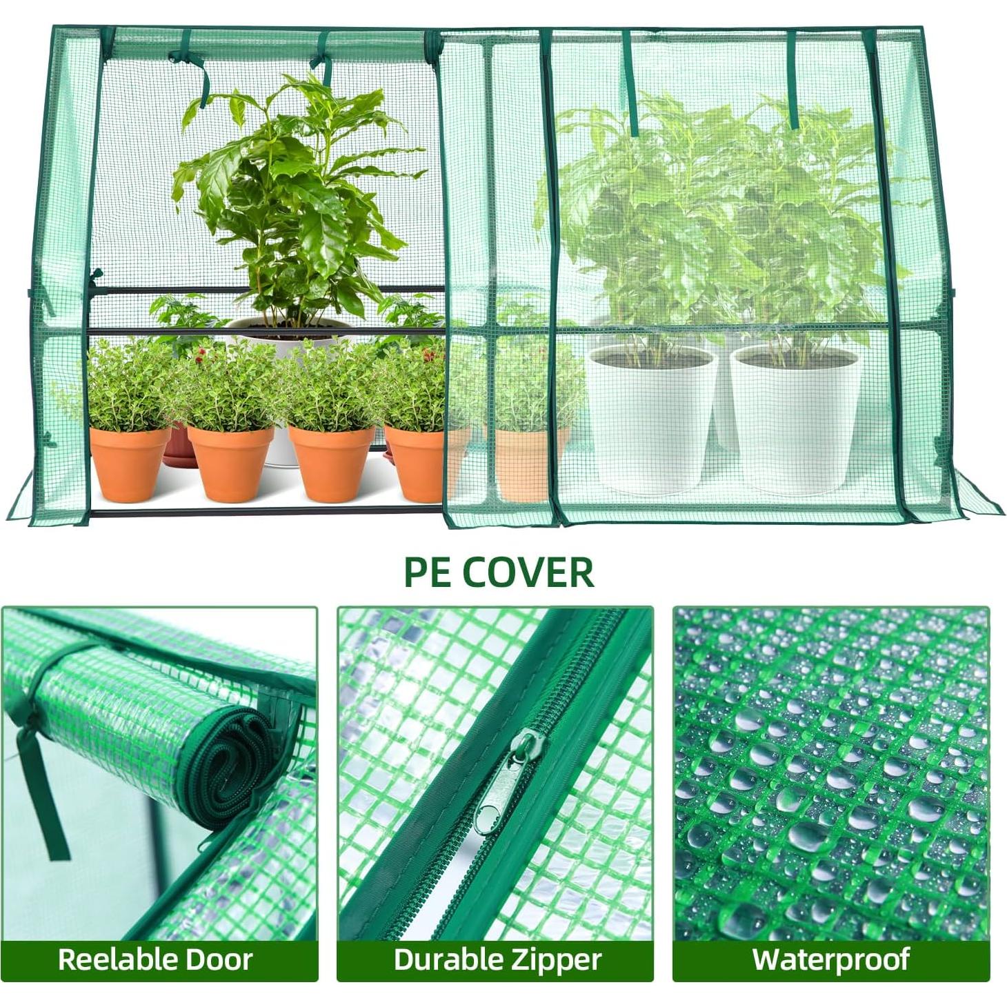 Invernadero Mini Portátil Ohuhu 1.8m x 0.9m con 2 Puertas