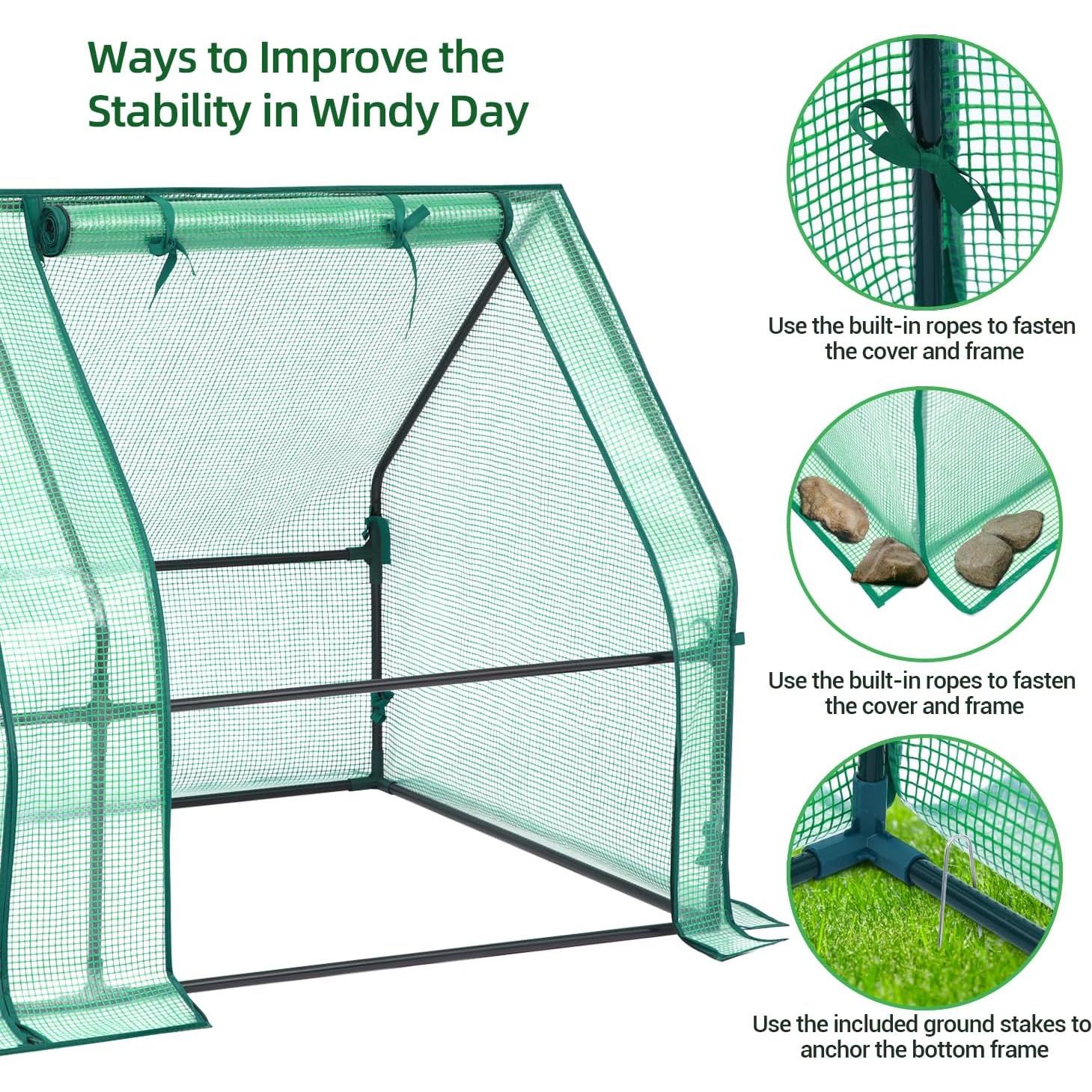 Invernadero Mini Portátil Ohuhu 1.8m x 0.9m con 2 Puertas