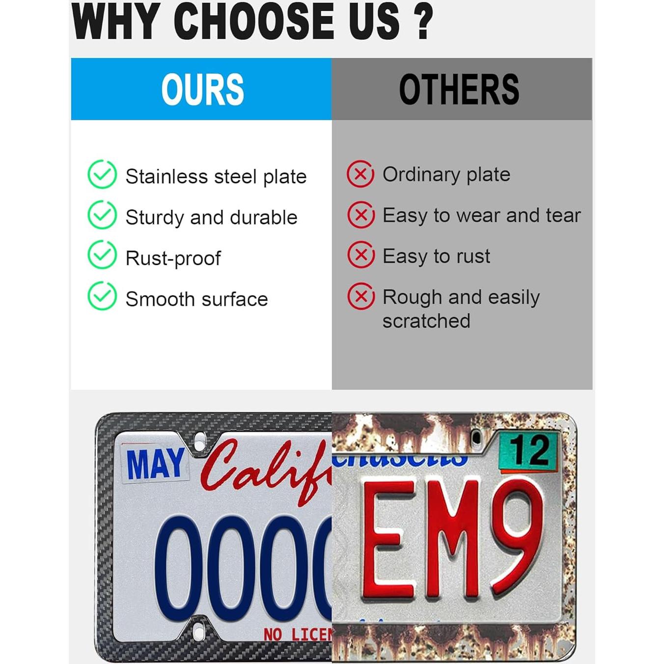 Marco de Placa de Licencia BGGTMO Fibra de Carbono 31.2x16cm