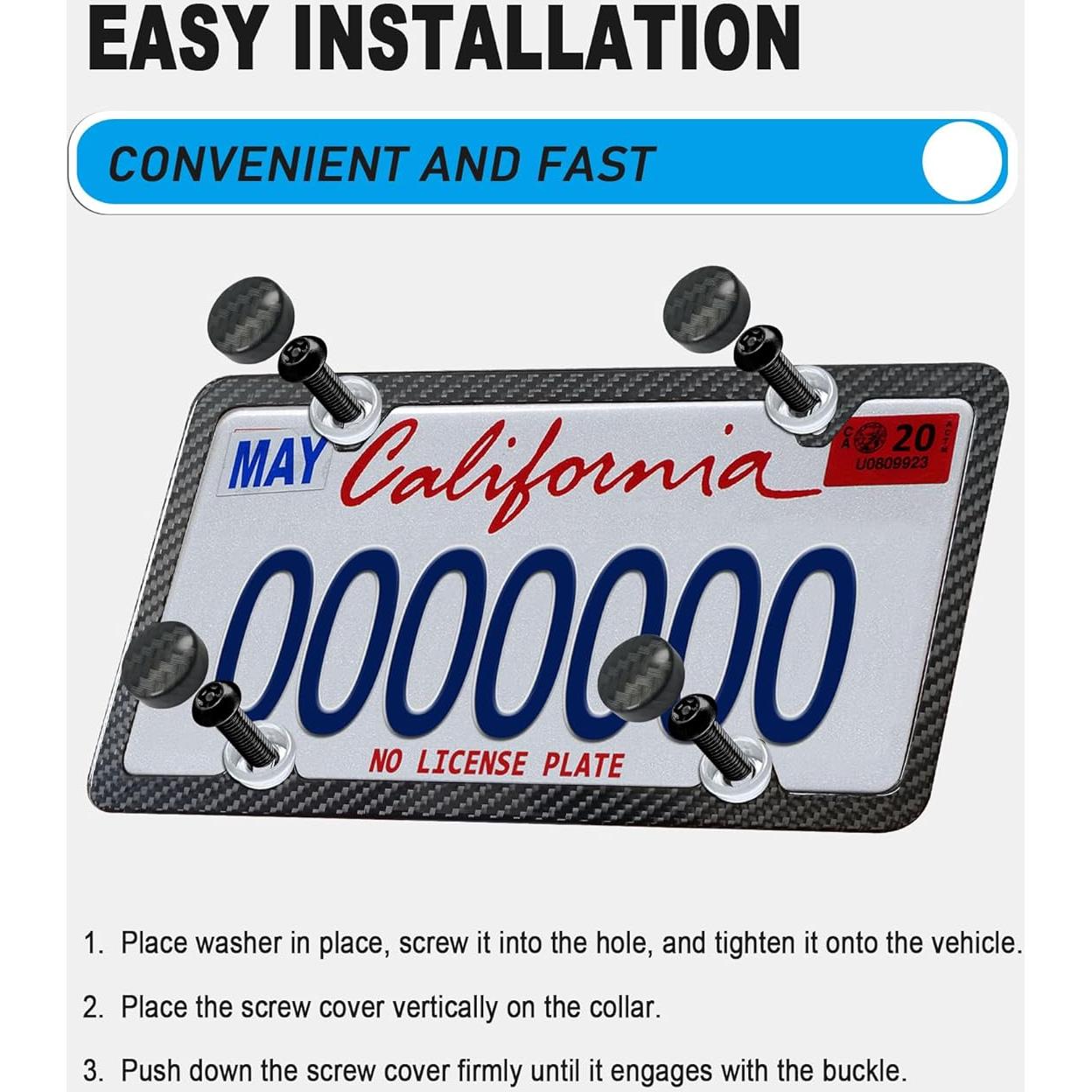 Marco de Placa de Licencia BGGTMO Fibra de Carbono 31.2x16cm