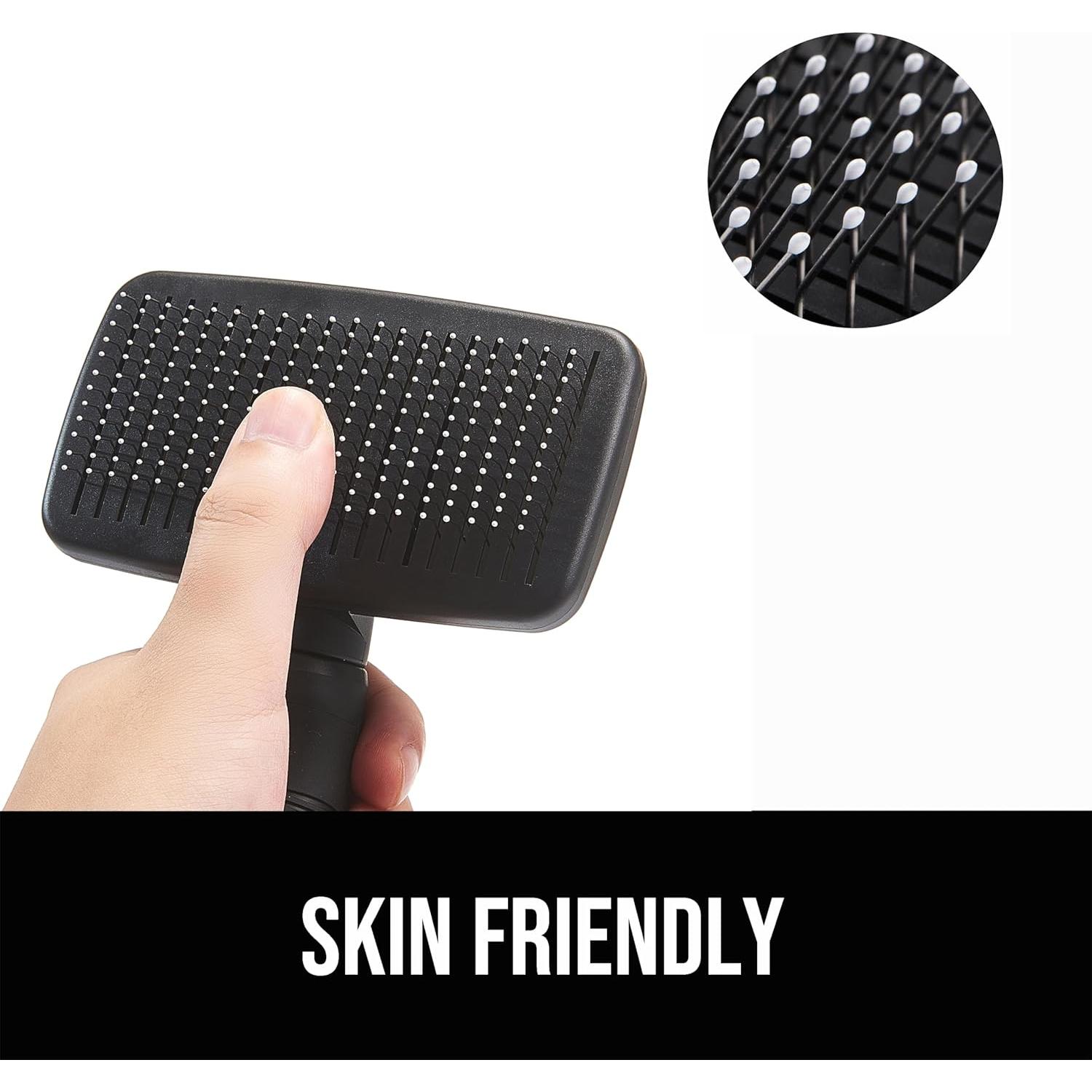 Cepillo Autolimpiante OEFEO para Perros y Gatos Negro