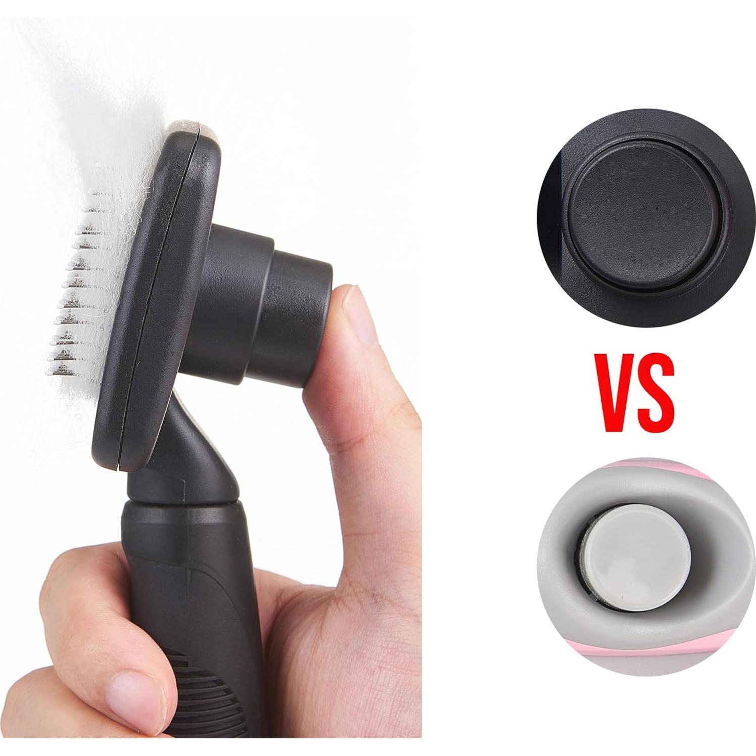 Cepillo Autolimpiante OEFEO para Perros y Gatos Negro