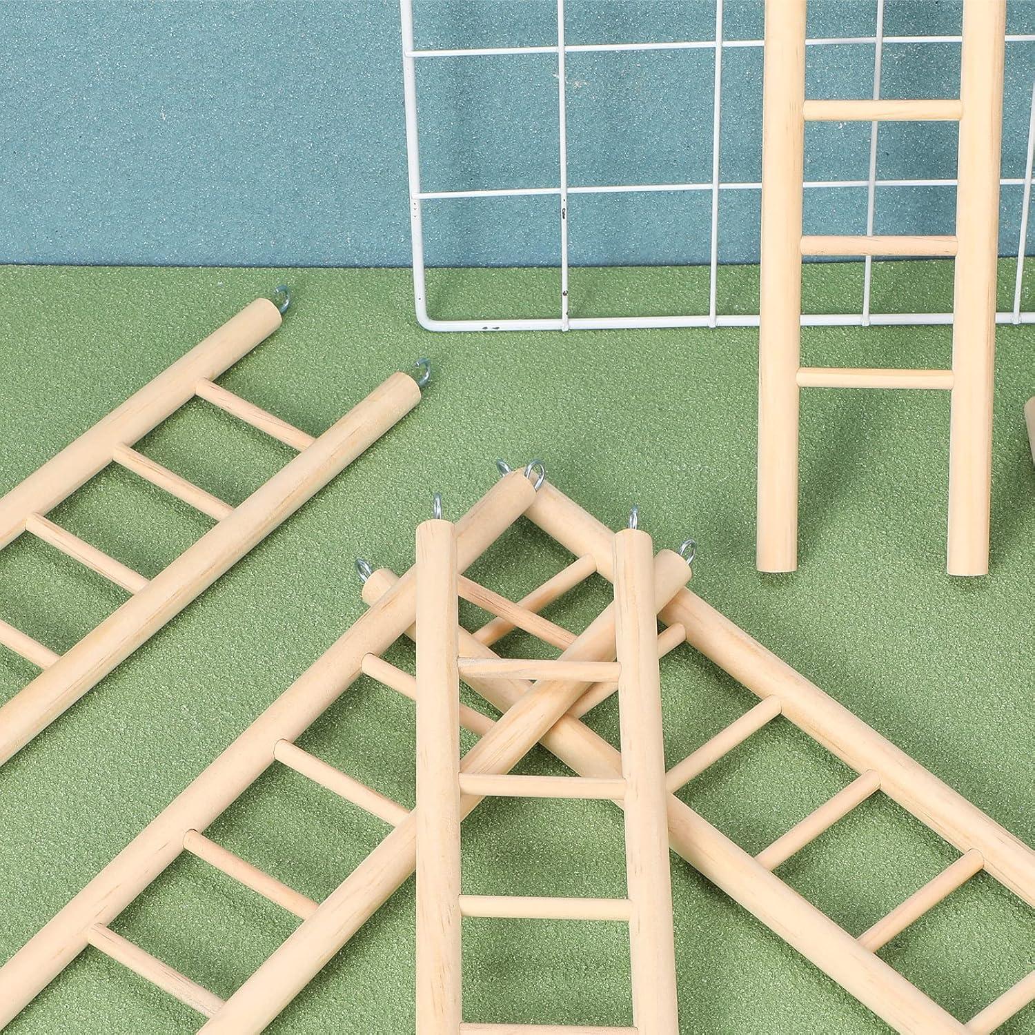 Escalera de Madera para Aves Kigeli - 6 Piezas, Juguete para Loros