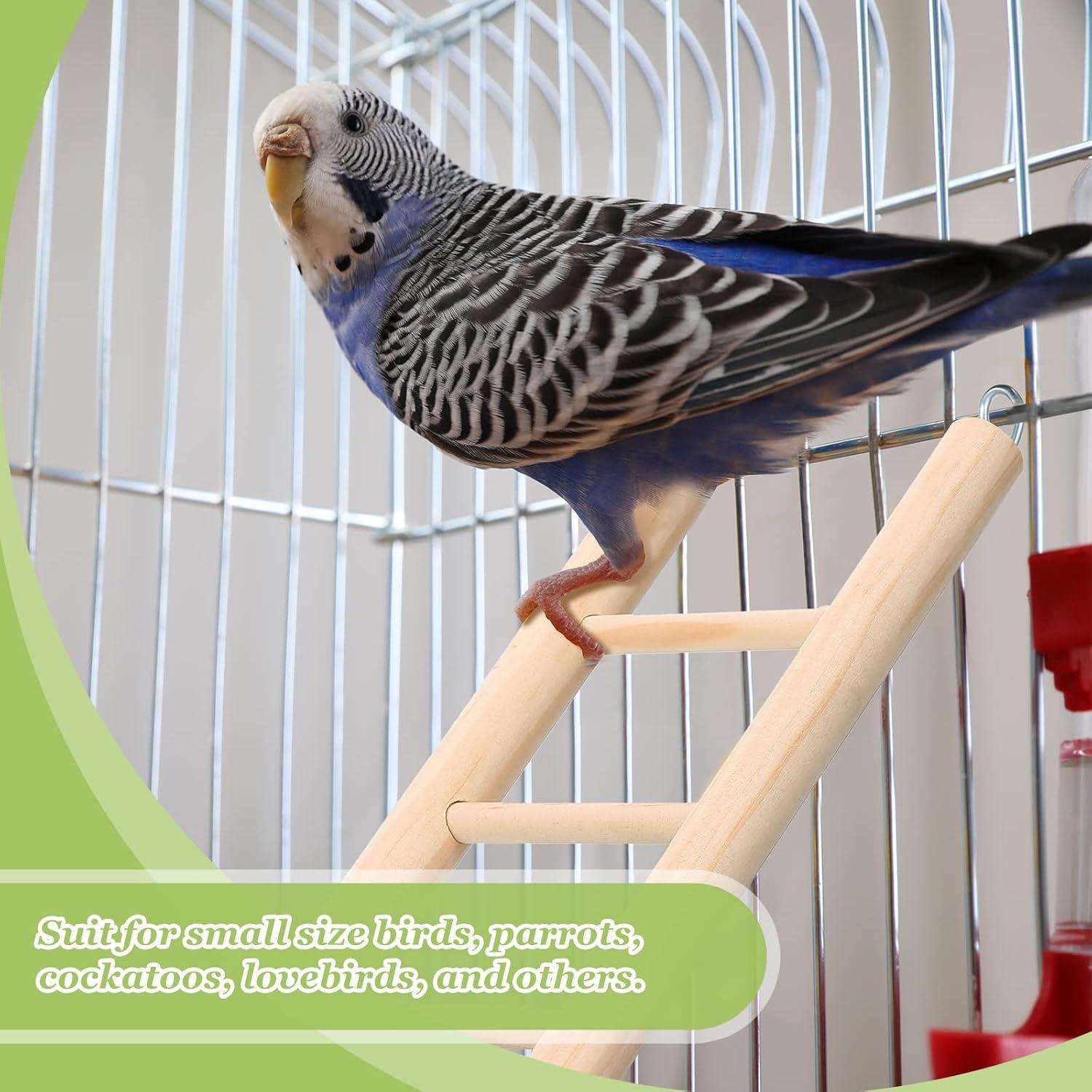 Escalera de Madera para Aves Kigeli - 6 Piezas, Juguete para Loros