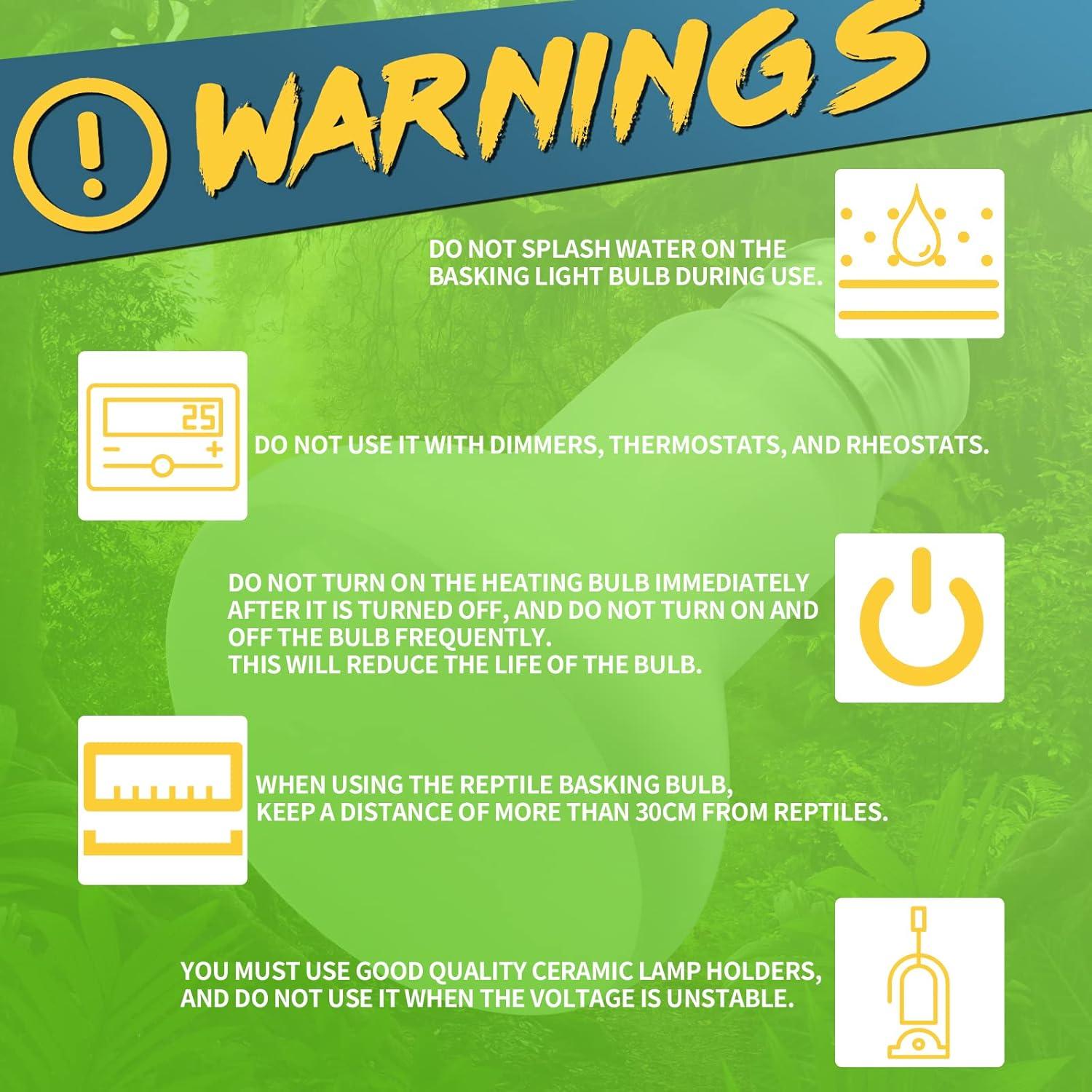 Bombillas de Calor LUCKY HERP 50W para Reptiles - Paquete de 2