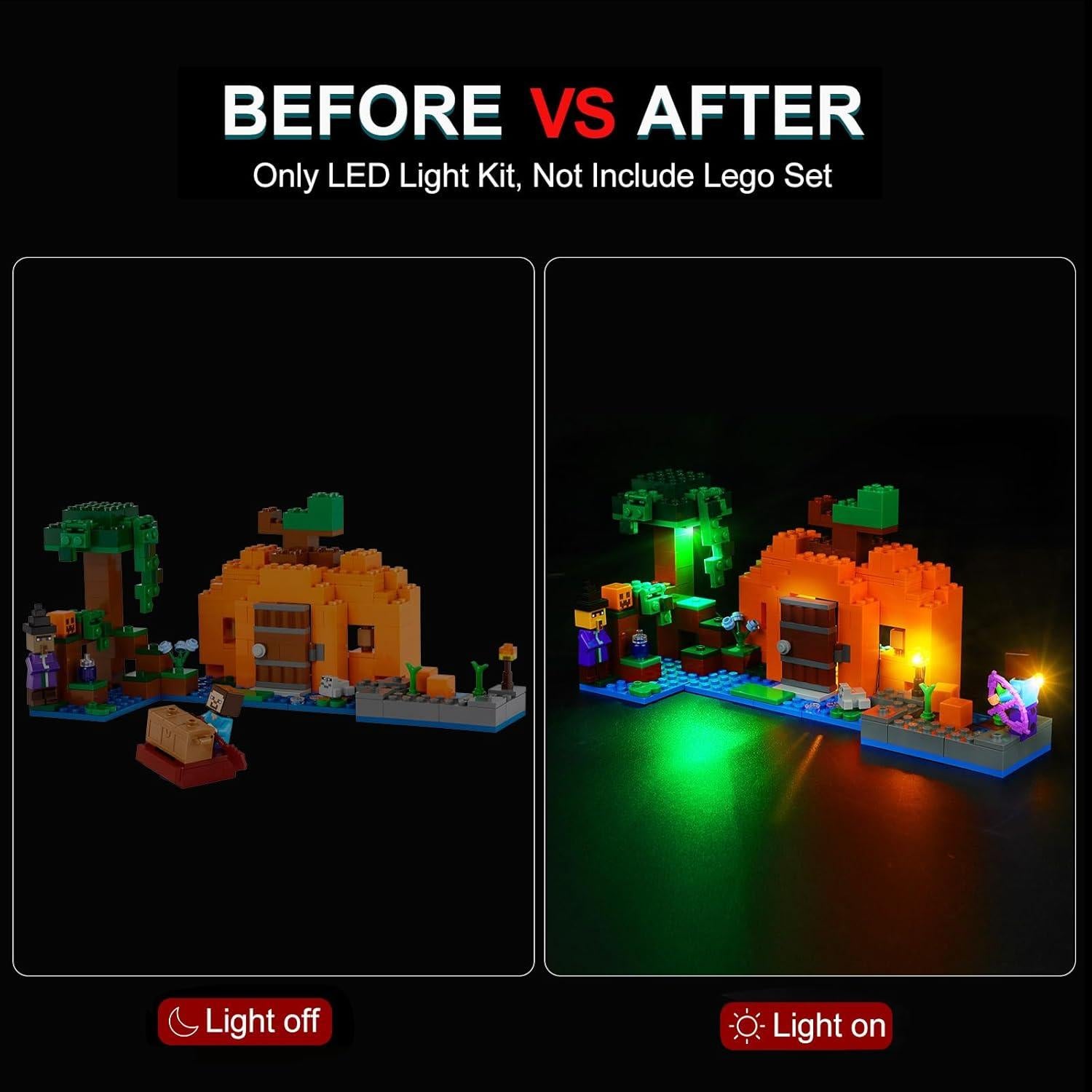 Kit de Luz LED para Lego 21248 La Granja de Calabazas - Solo Luces