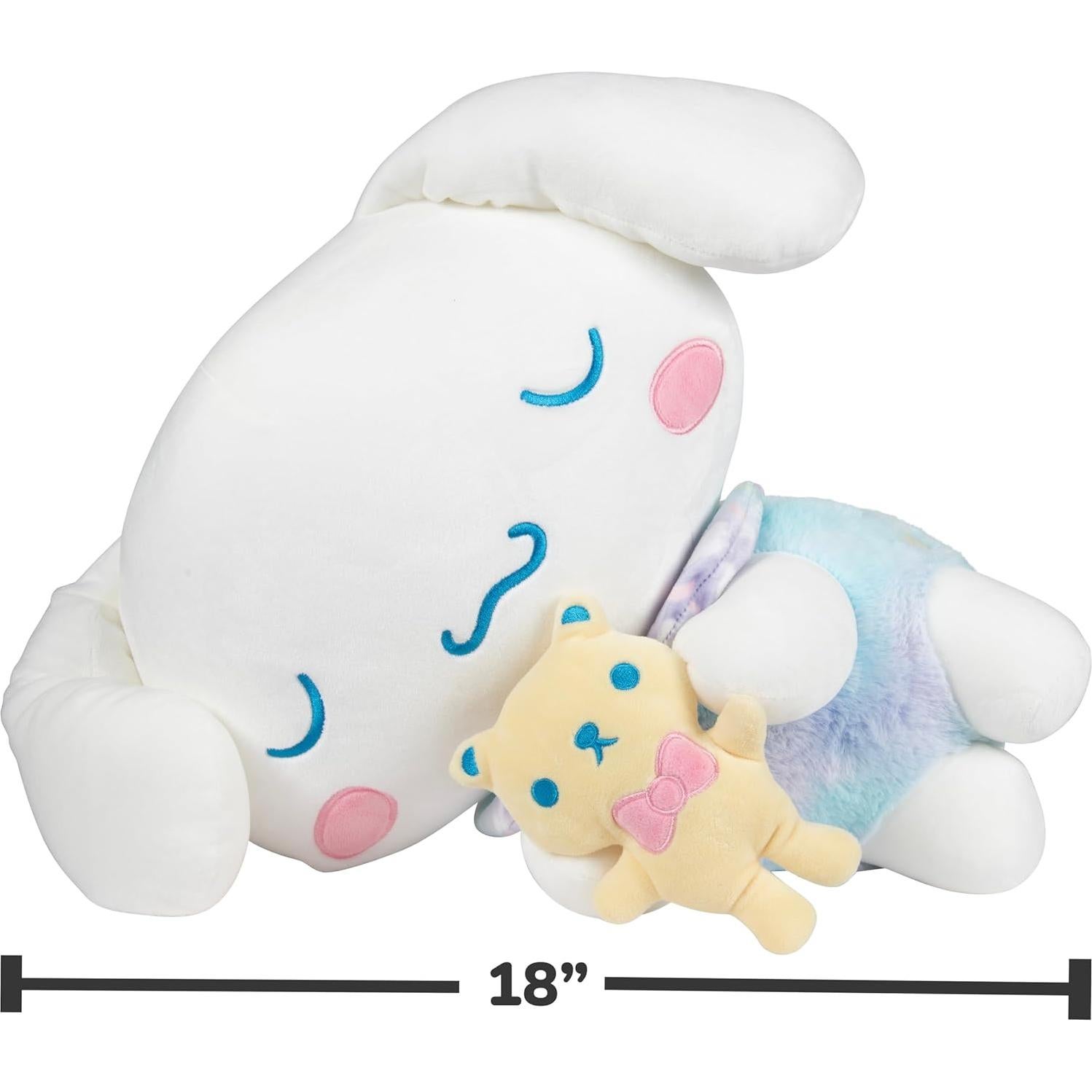 Peluche Durmiendo Cinnamoroll Jazwares 45.72 cm con Osito