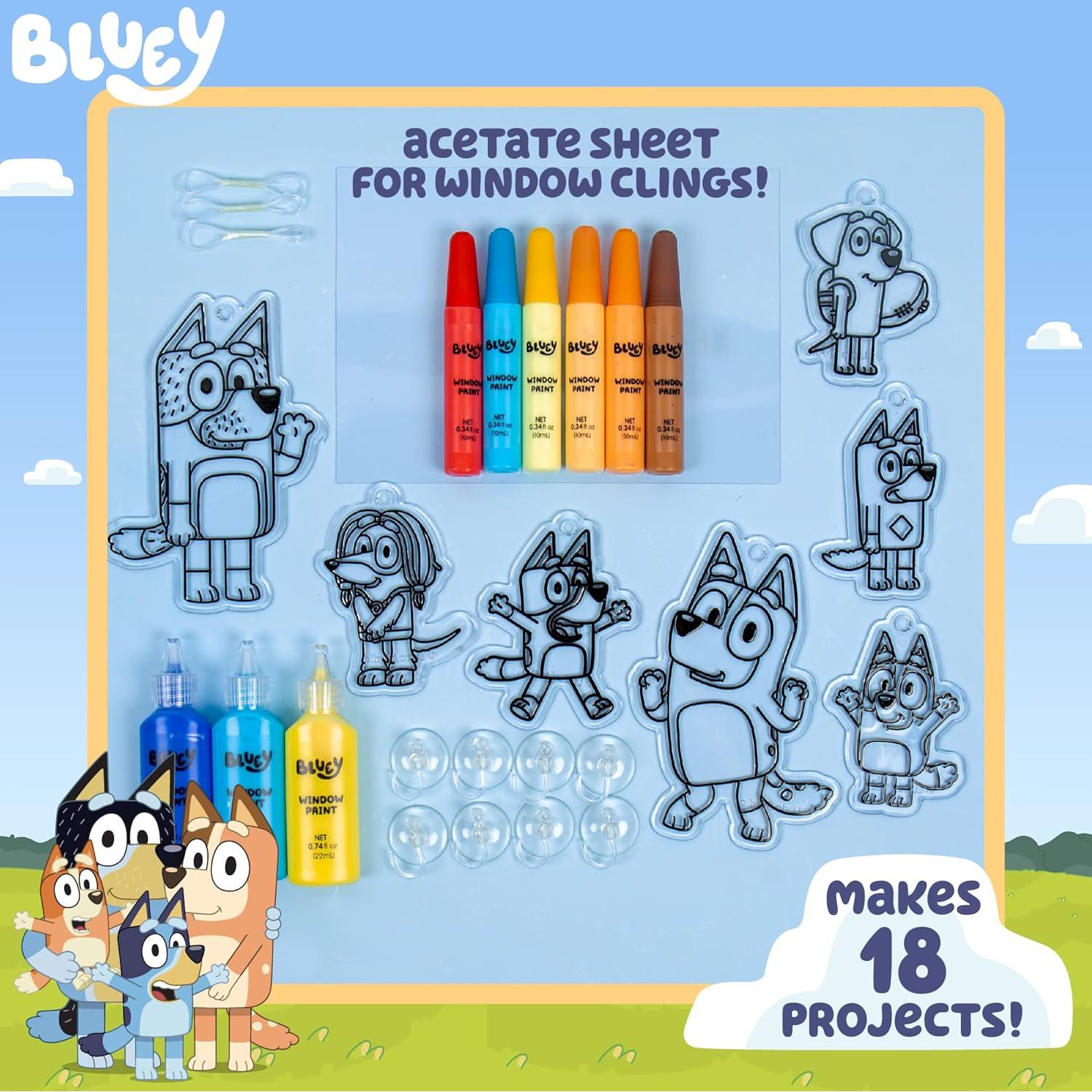 Kit de Arte de Ventana Bluey - Manualidades para Niños 6+
