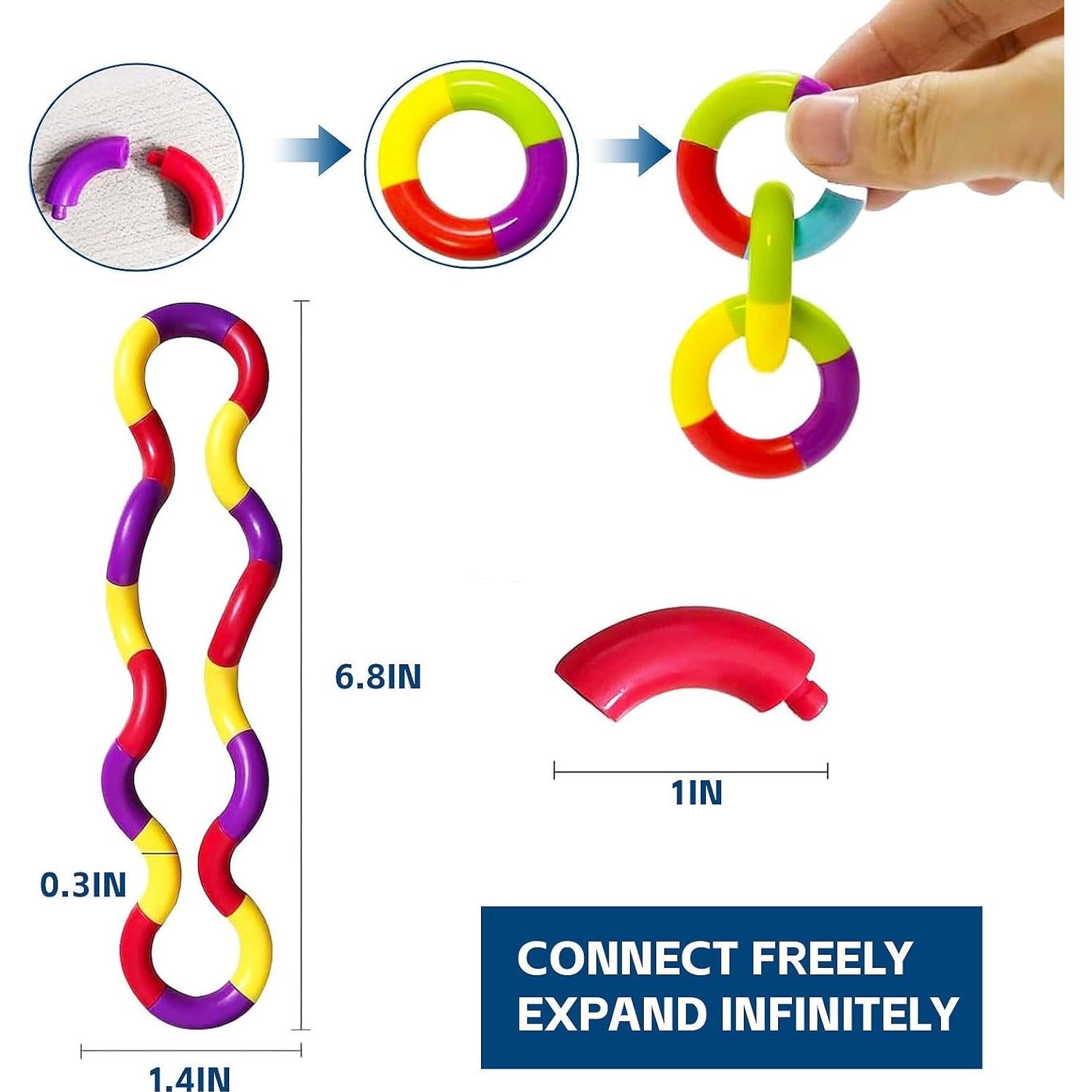 15PCS Juguetes Antiestrés Silenciosos Multicolores para Niños y Adultos