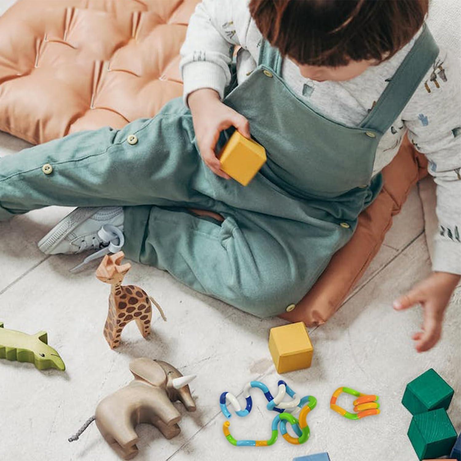 15PCS Juguetes Antiestrés Silenciosos Multicolores para Niños y Adultos