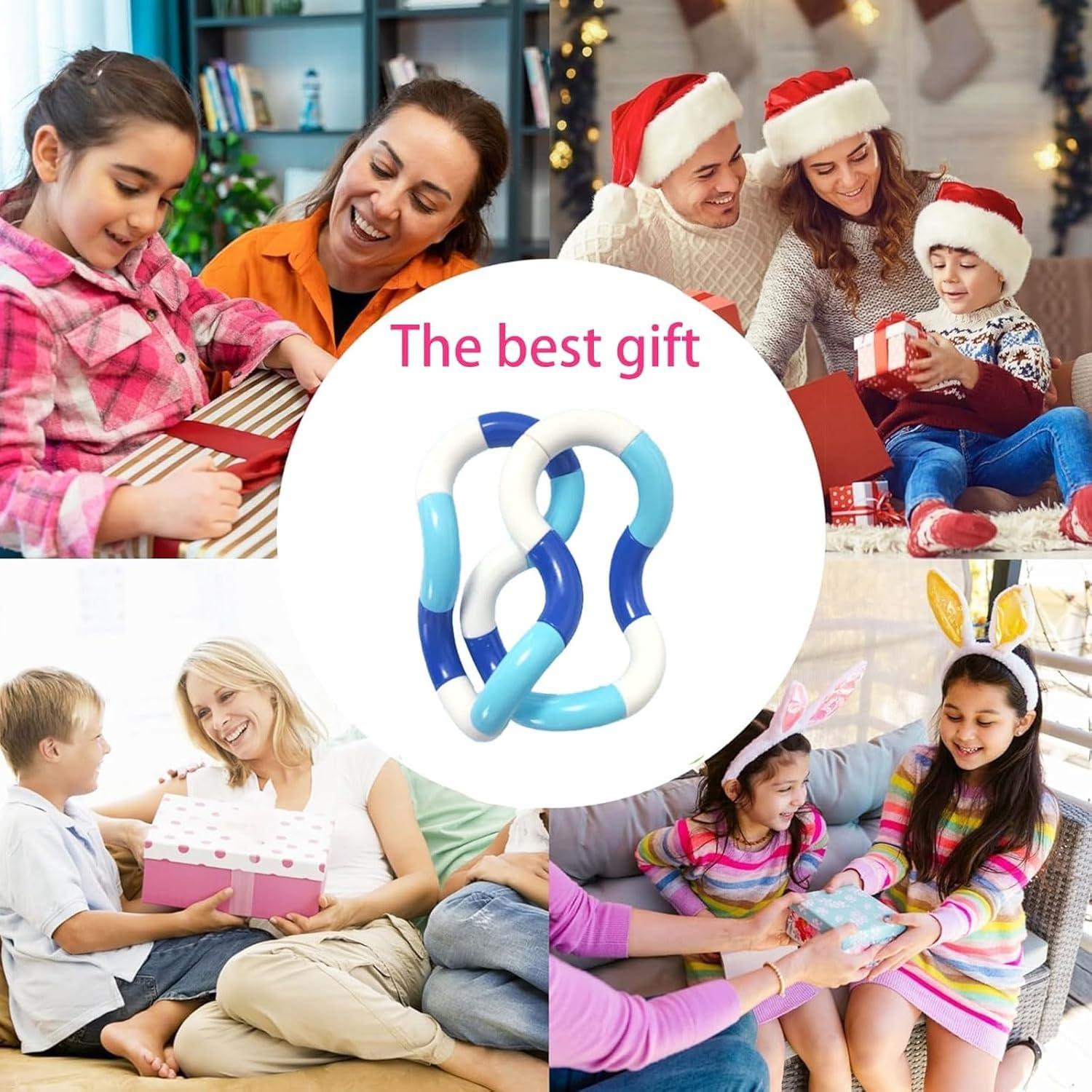 15PCS Juguetes Antiestrés Silenciosos Multicolores para Niños y Adultos