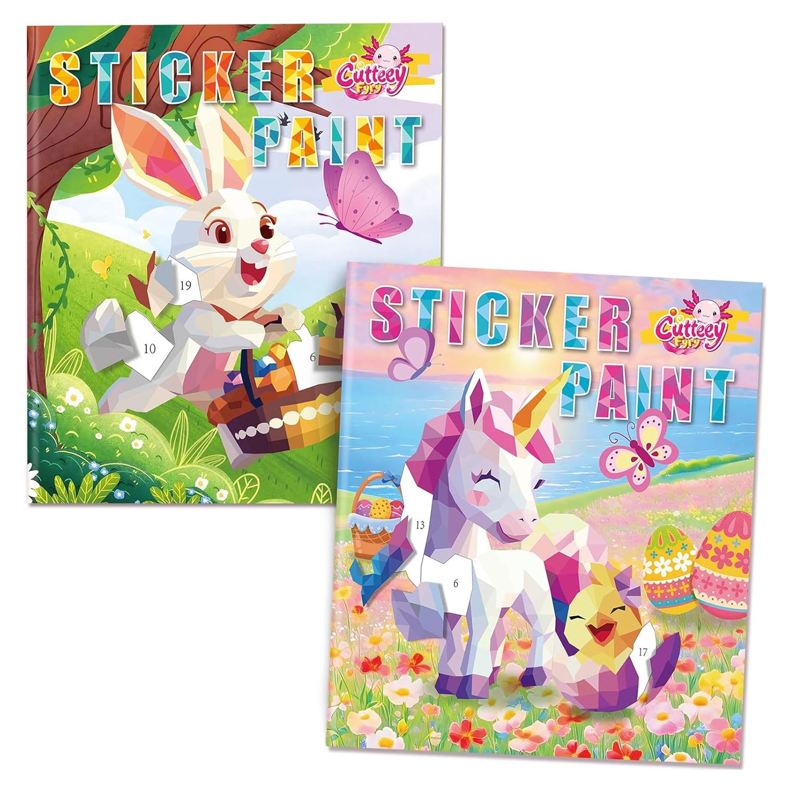 Libro de Pegatinas CutteeyFyry para Pintar por Números - 21x23 cm