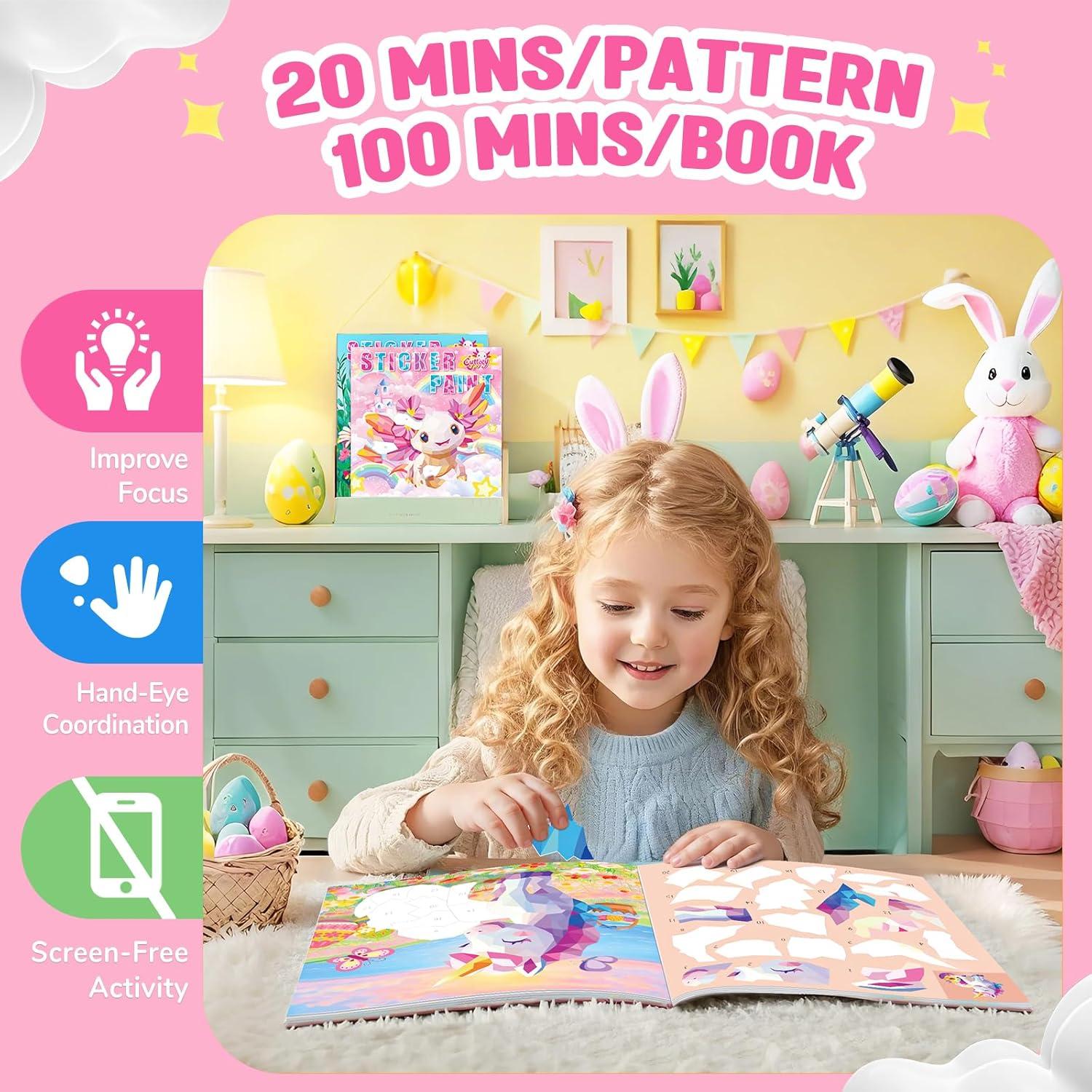 Libro de Pegatinas CutteeyFyry para Pintar por Números - 21x23 cm