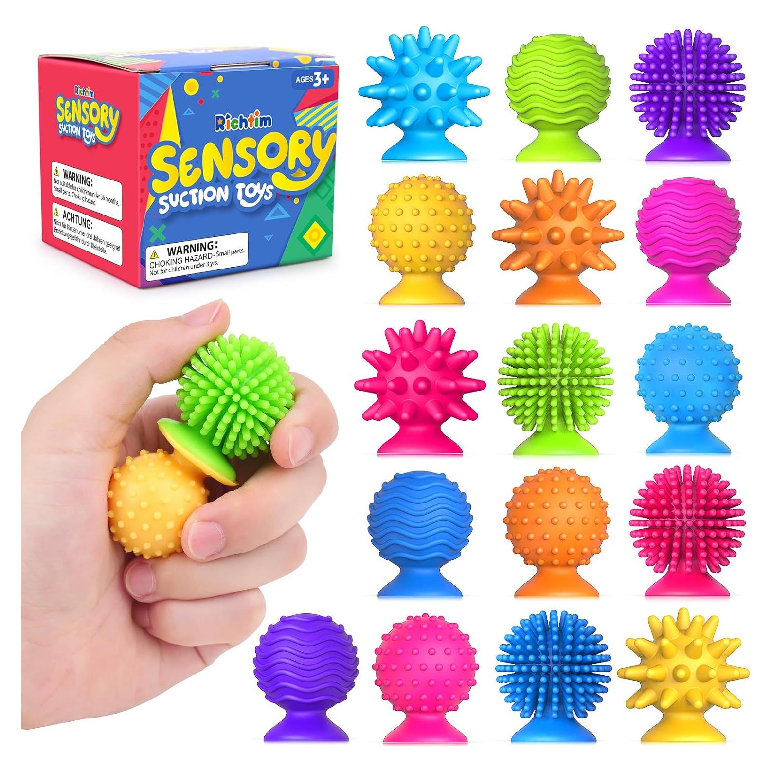 Juguetes Sensoriales Antiestrés Richtim - 16 Piezas Texturizadas